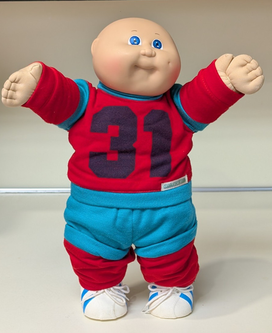 Cabbage Patch Doll Bald Blue Eyes Boy Dimple Taiwan 31 Xavier Roberts 1978 1982