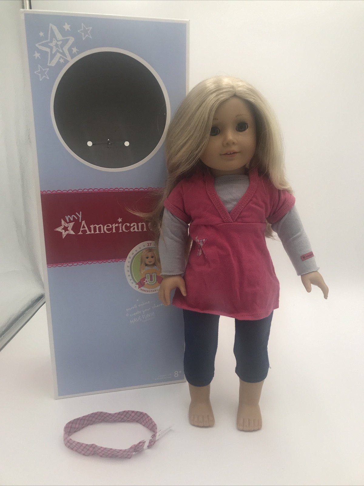 American Girl Truly Me Just Like You Doll 27 Blonde Hair Blue Eyes Pierced Ears