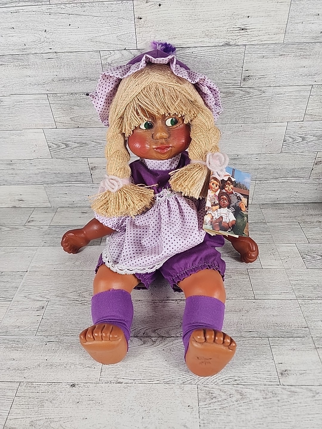 Vintage NABER KIDS Doll WOOD CHIPS & RESIN Sissi Rare COA ATTACHED Toddler 18″