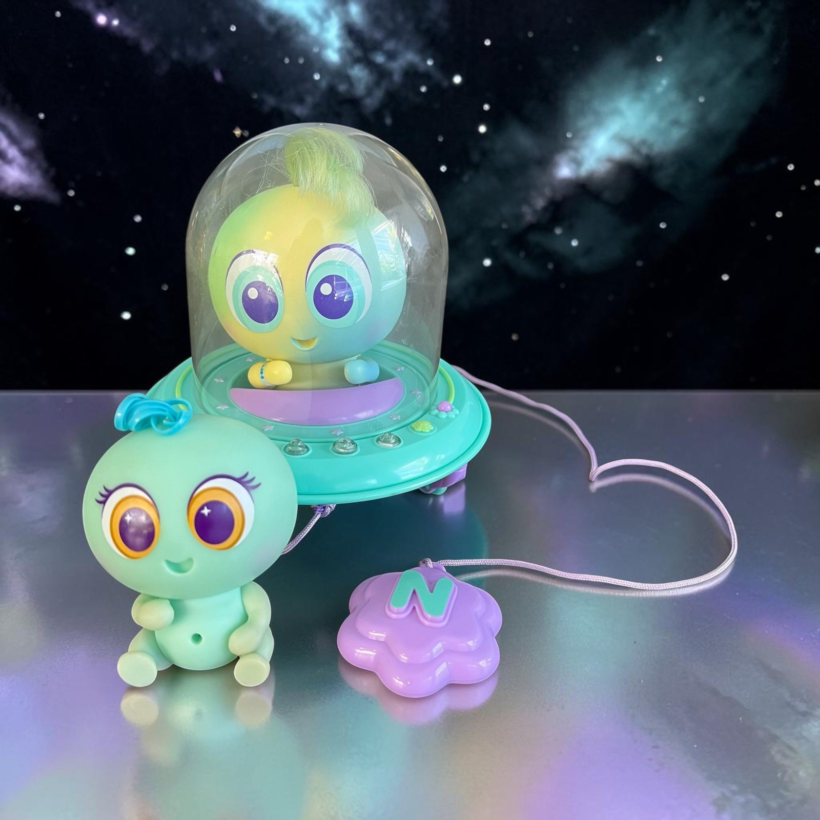 Lot Distroller Neonato Nerlie 2011 Alien Baby Dolls W/ Space Walker Working HTF
