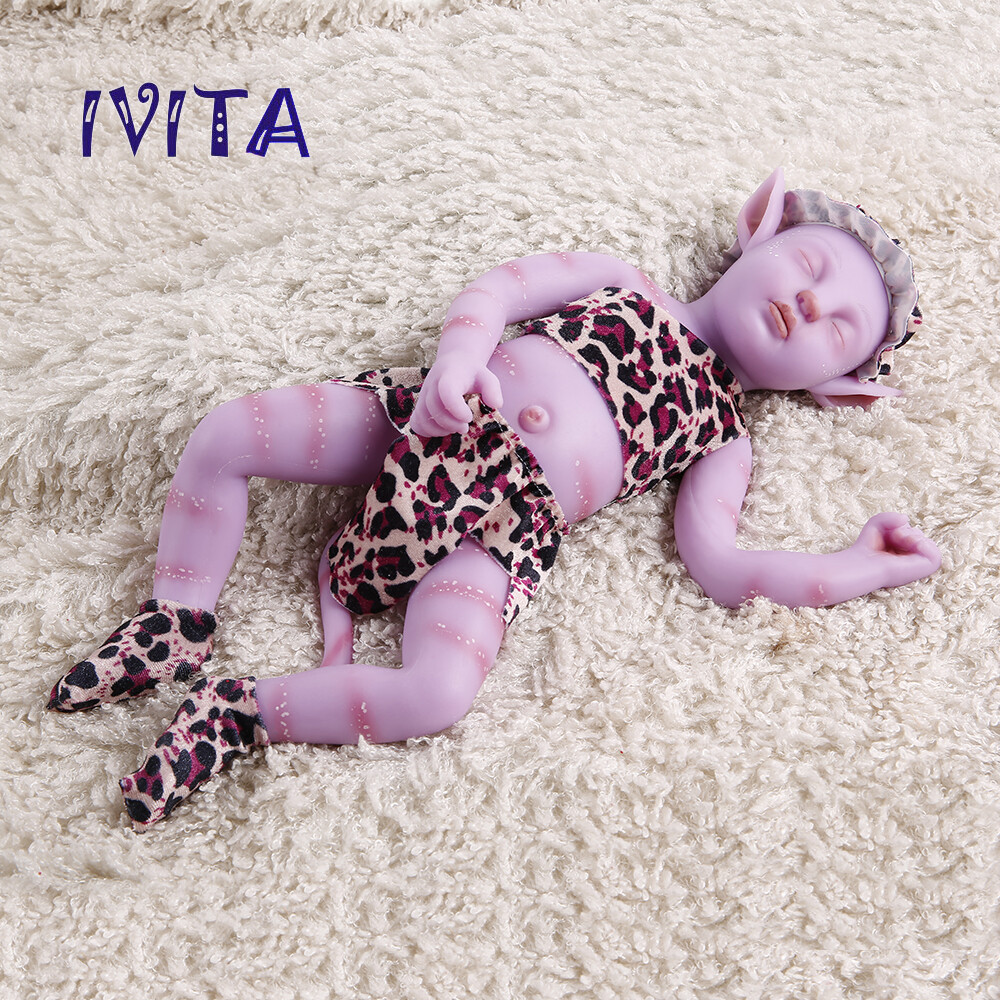 IVITA 17 inch Avatar Doll Full Pink Silicone Boy Doll Kids Xmas Gifts