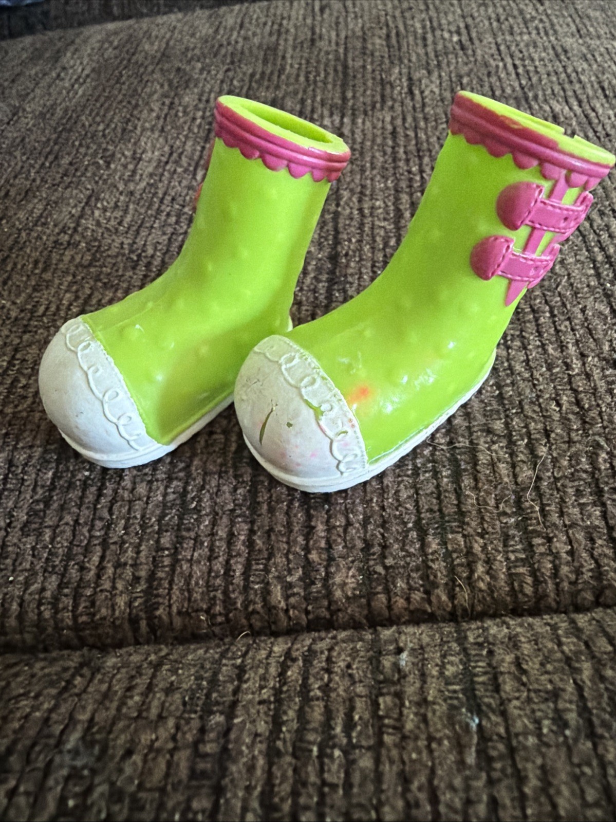 Lalaloopsy Green pink white BOOTS SHOES ONLY REPLACEMENT for Full Size Doll