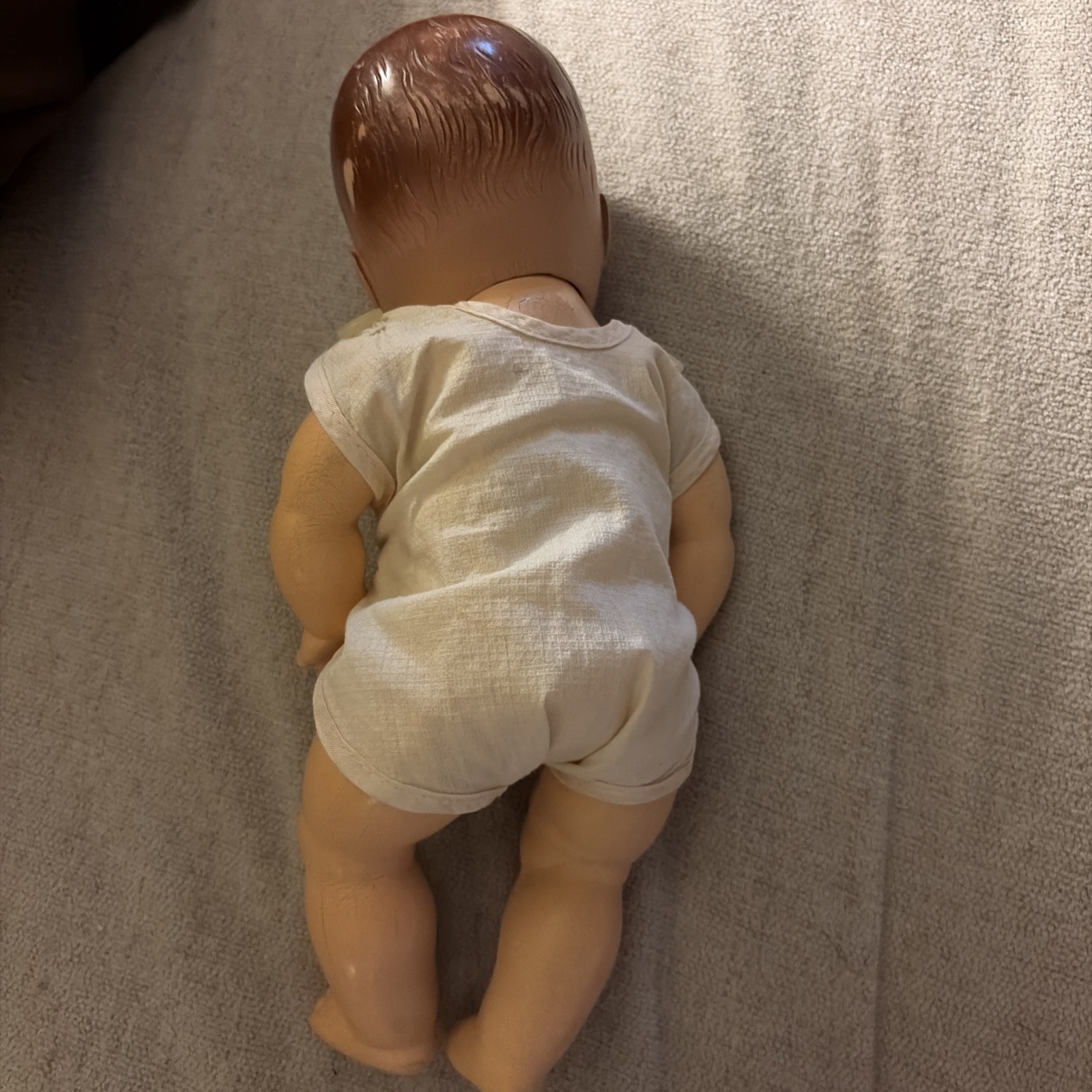 Vintage 1950s Tiny Tears Baby Doll American Character Painted Hair Orig Romper