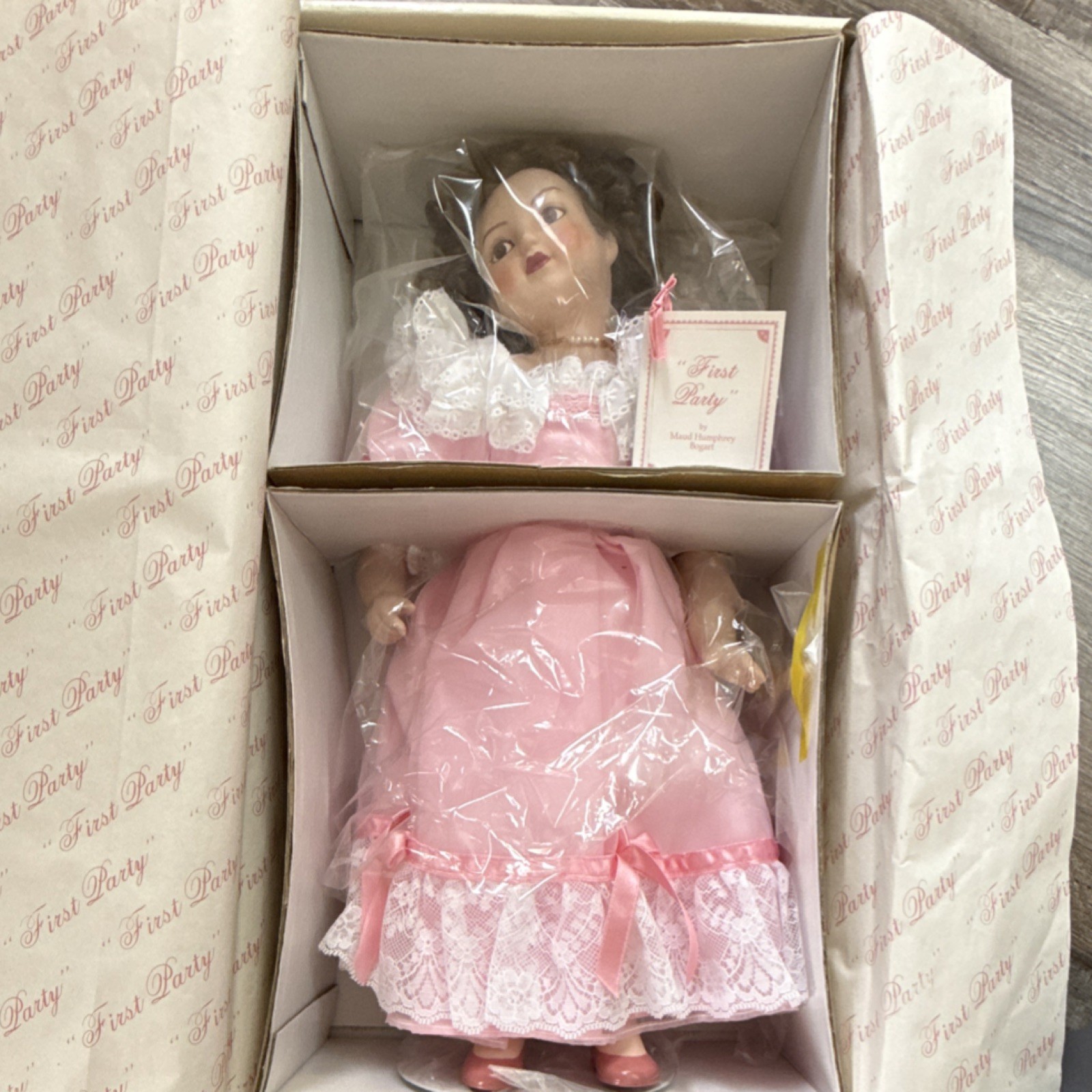 Maud Humphrey Bogart First Party Artist Doll Pink Dress Original Box