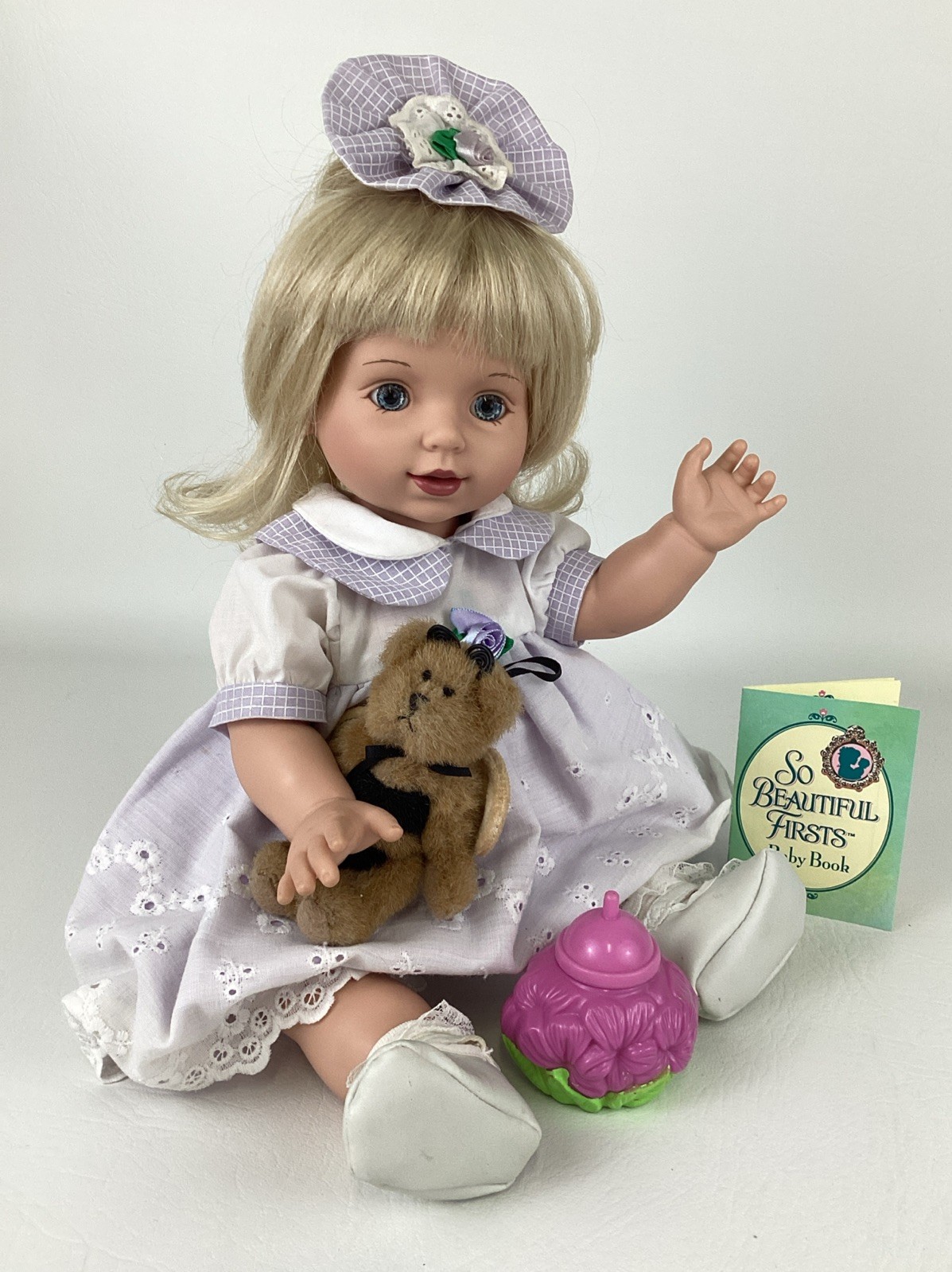 Vintage Baby So Beautiful Doll 14″ Baby Girl 1995 Full Vinyl BSB Playmates Lot