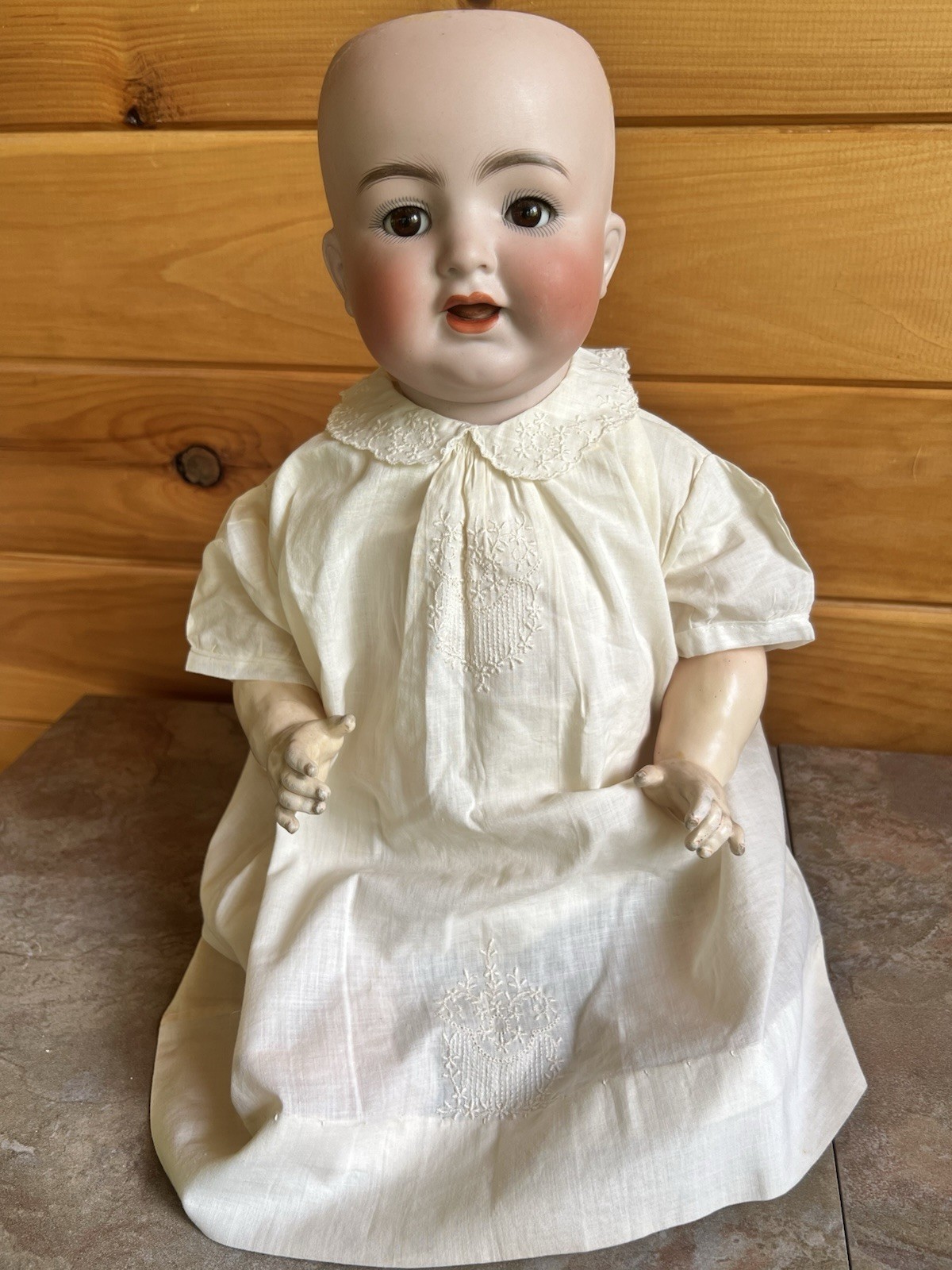 Antique 20″ German K*R Simon Halbig #126 Bent Limb Baby Sleep Eyes Wobble Tongue