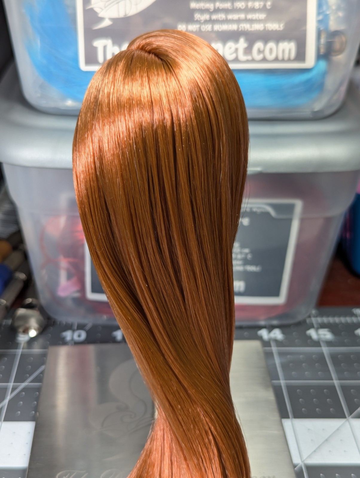OOAK Custom Reroot Barbie Basics Neutral Kit 2 Tango Ginger Brwn Saran HEAD ONLY