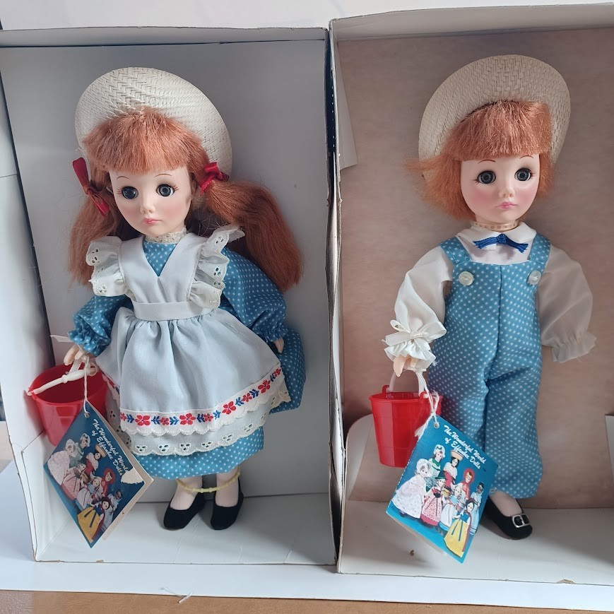 2 Vintage Effanbee JACK & JILL Dolls – Storyland Series – Girl and Boy Doll
