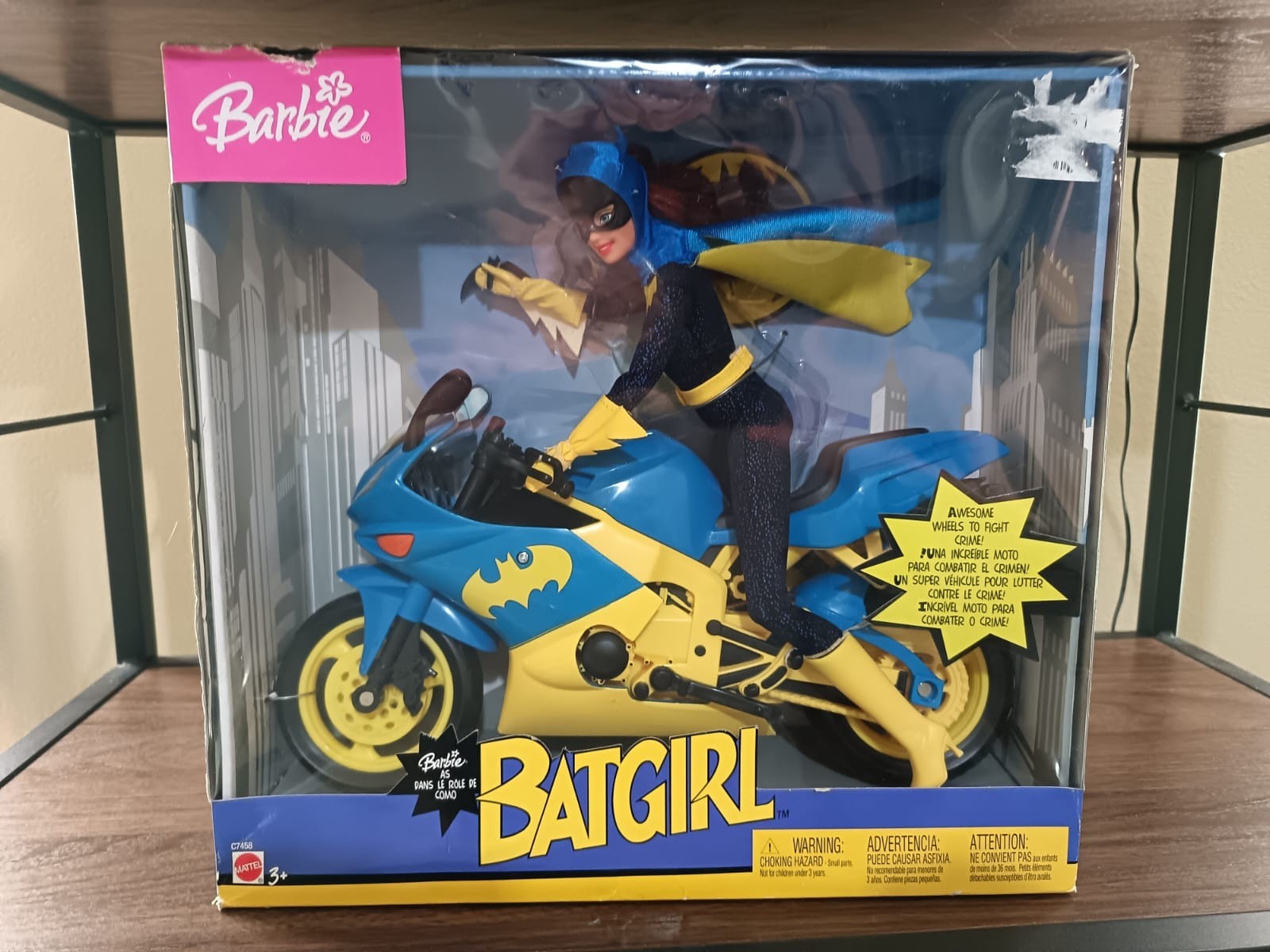 Barbie as Batgirl with Motorcycle Play Set 2003 Mattel C7458
