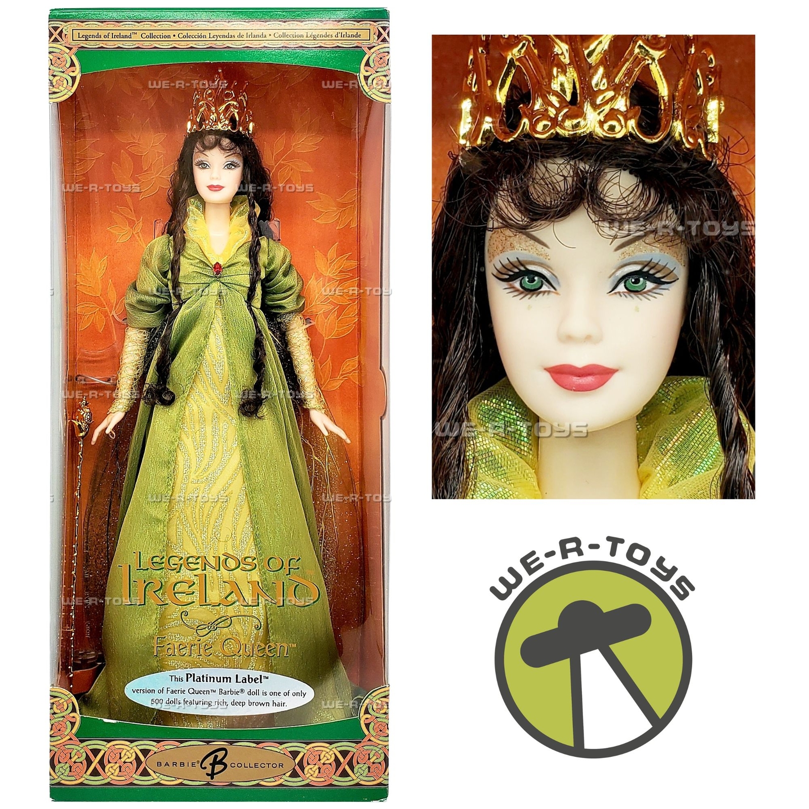 Barbie Legends of Ireland Faerie Queen Brunette Doll 2004 Platinum Label G7916