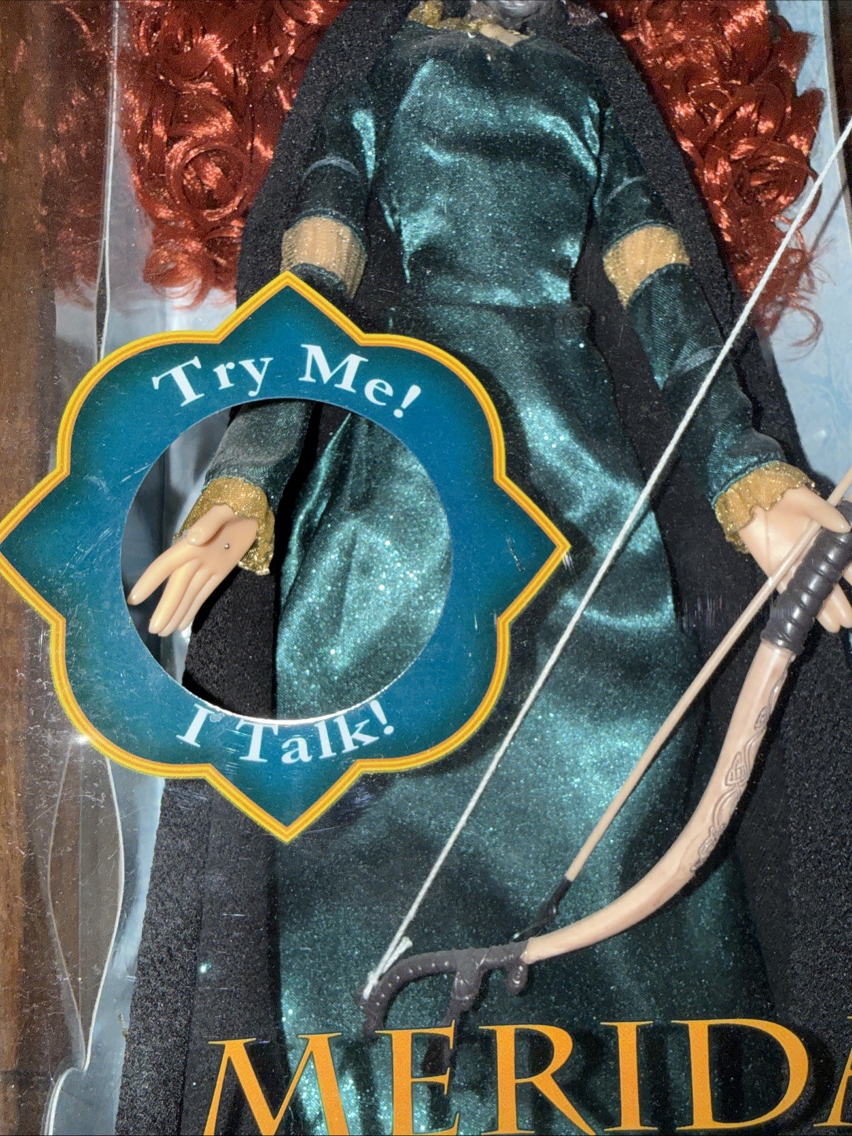 Genuine Disney Store 17″ Merida Talking Doll Pixar Brave *See Description **