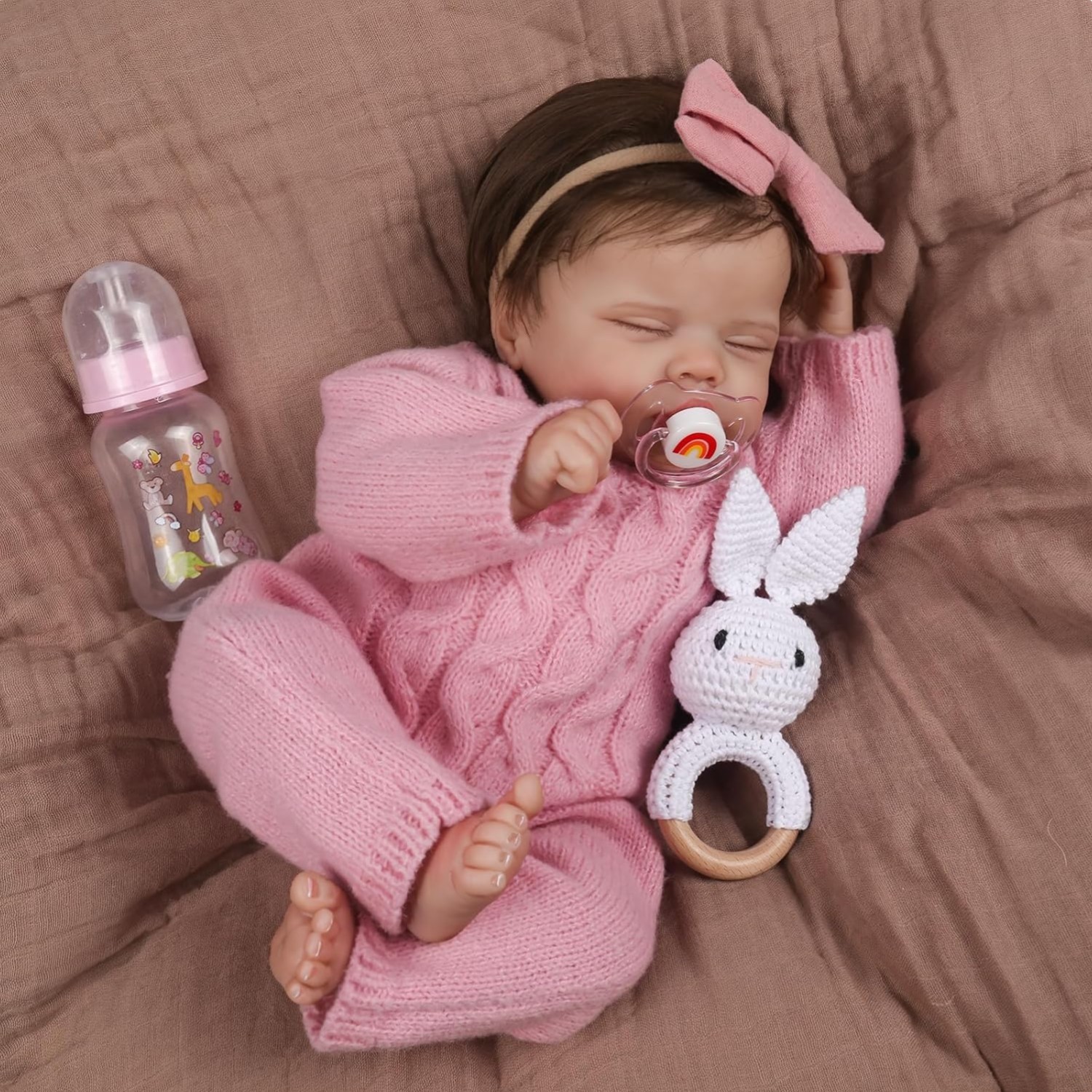 Realistic Reborn Baby Dolls 18-Inch Lifelike Sleeping Newborn Girl Gift Toy