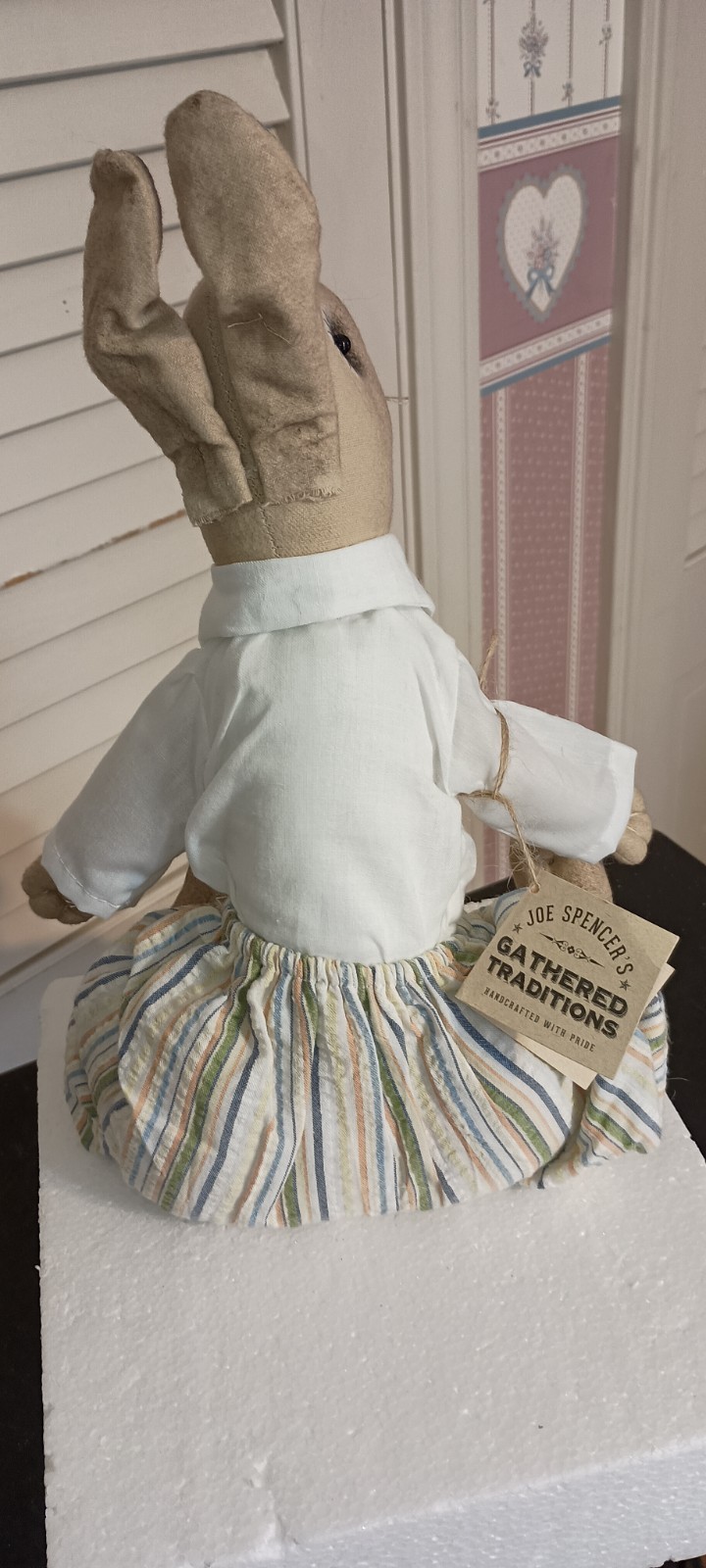 JOE SPENCER-GATHERED TRADITIONS-GALLERIE II-PRYCE RABBIT ART DOLL-13″H-2022-NEW