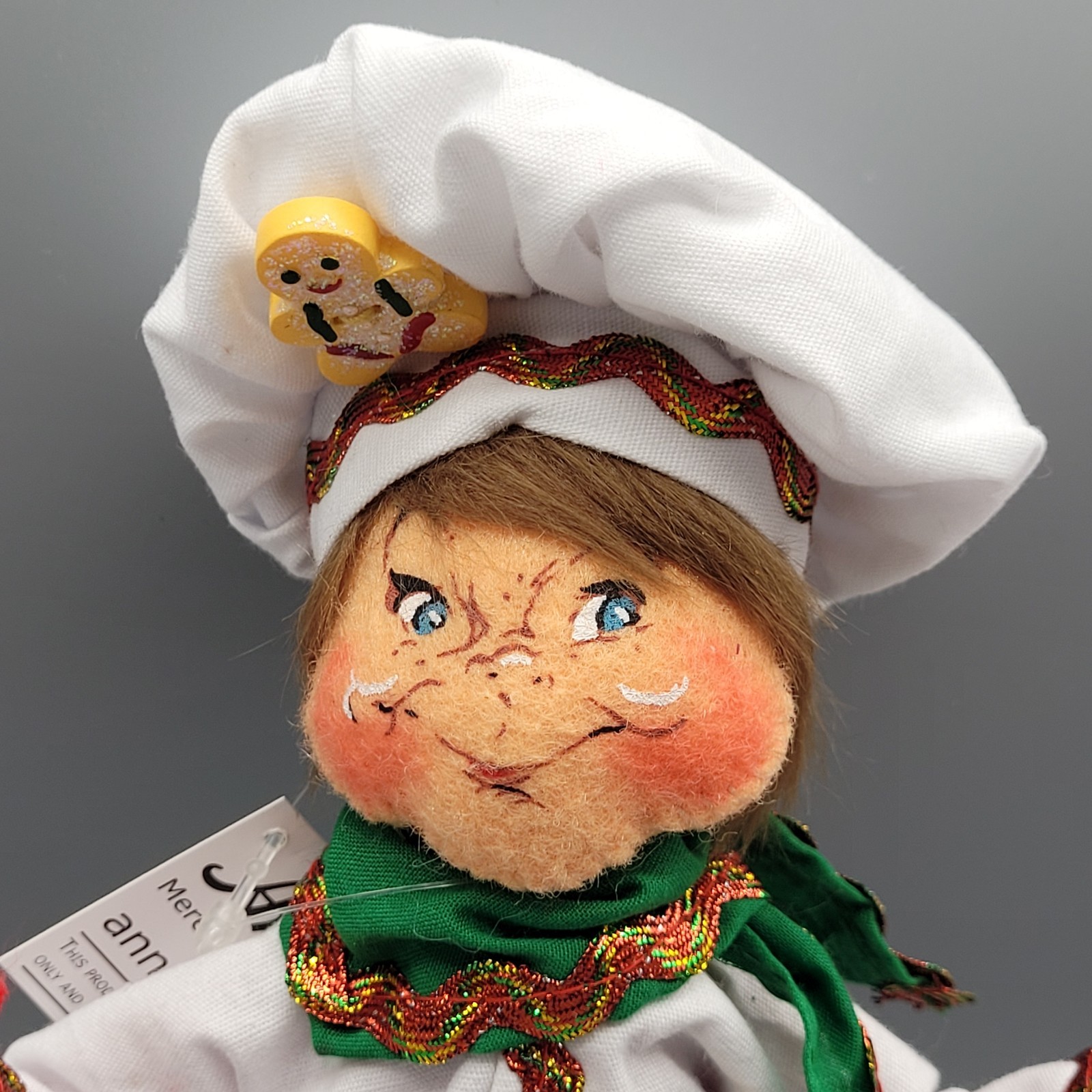 2008 Annalee 9″ Gingerbread Chef Elf Christmas Poseable Doll w/Tag #500912