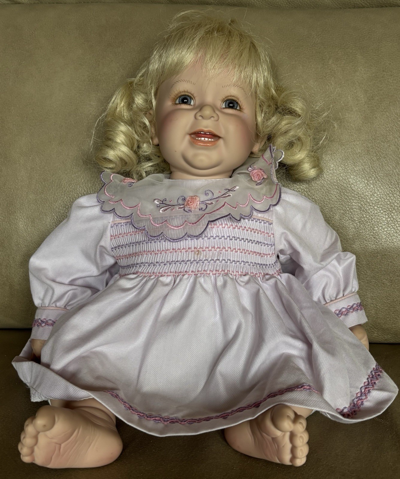 Adora Doll Blonde Hair Blue Eyes Vinyl With Fabric