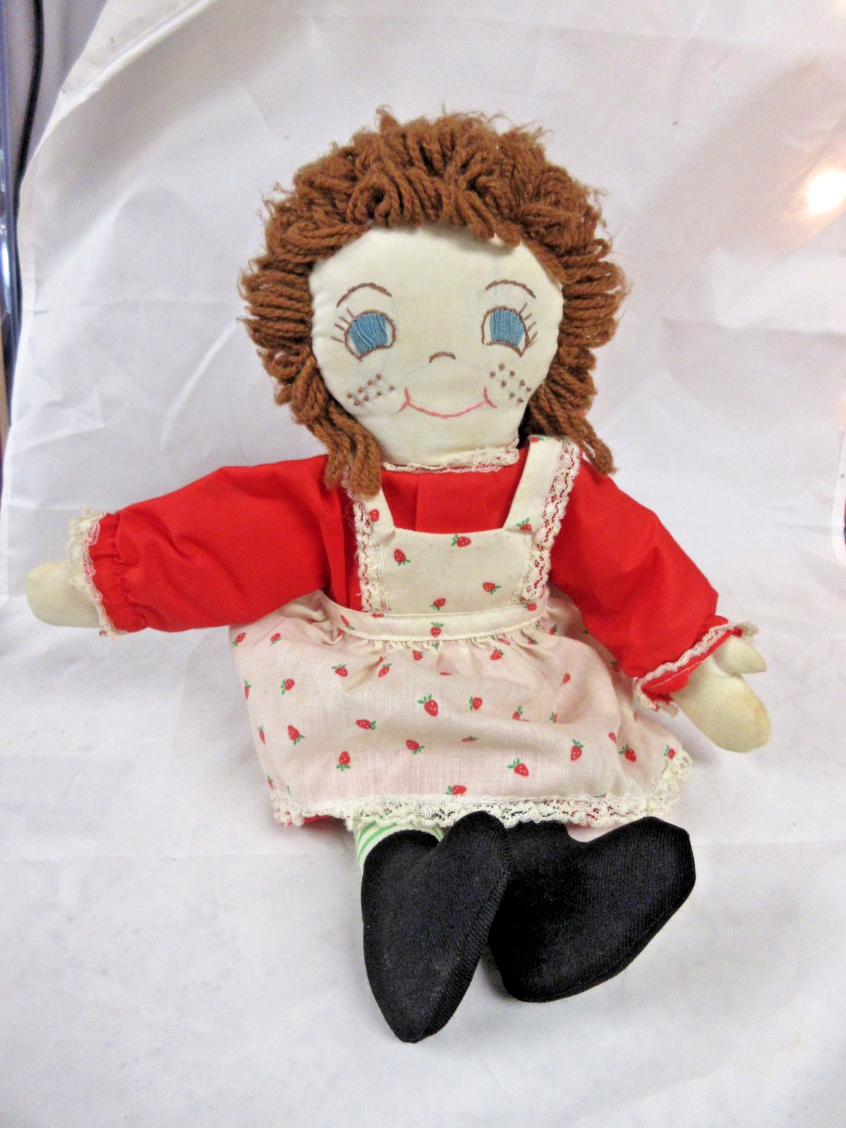 Handmade Strawberry Shortcake/Raggedy Ann Doll Vintage by Terry Goff 1960s VTG