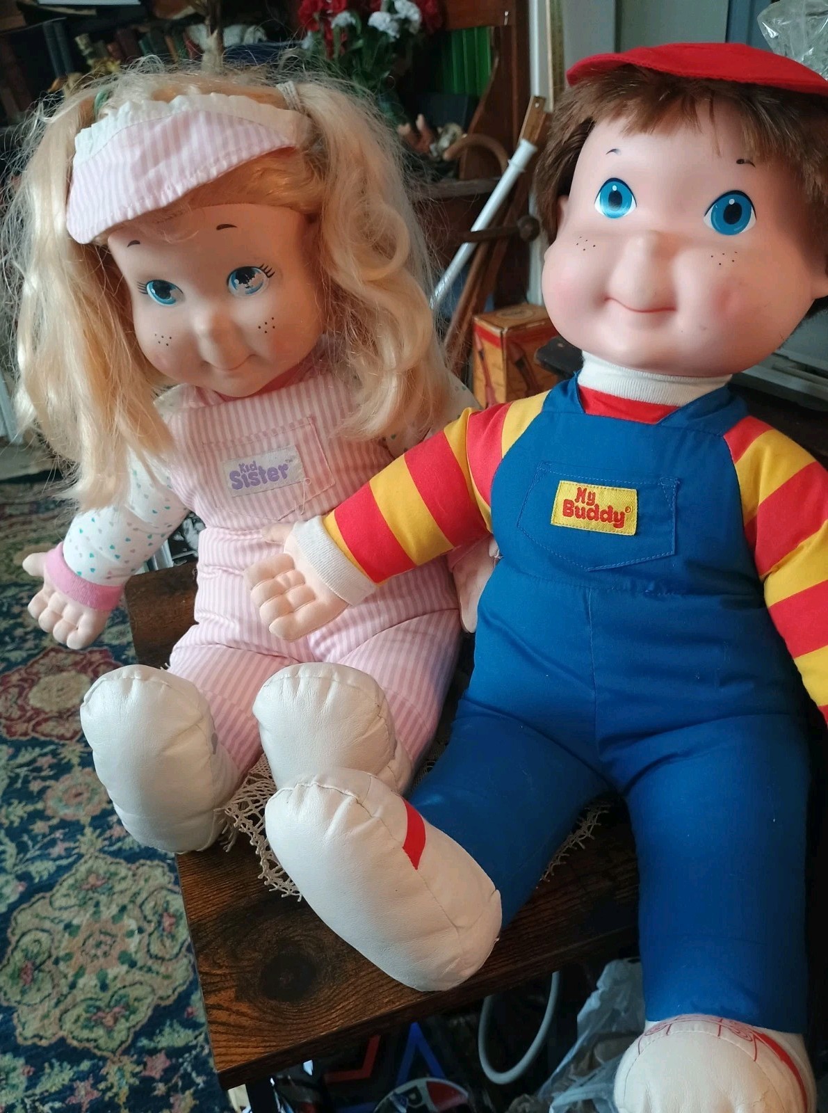 Pair My Buddy & Kid Sister Doll Set Vintage Playskool 1986 Sissy Brother 80’s