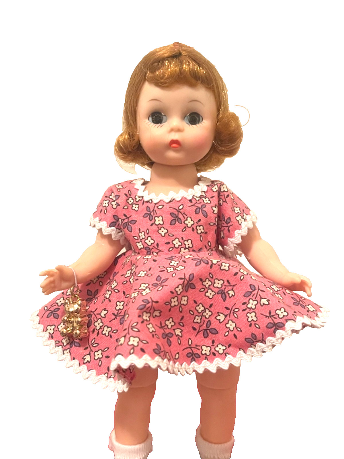 ?1959 Madame Alexander Kins Wendy Bent Knee Walker Doll Head Turns Bear Toy