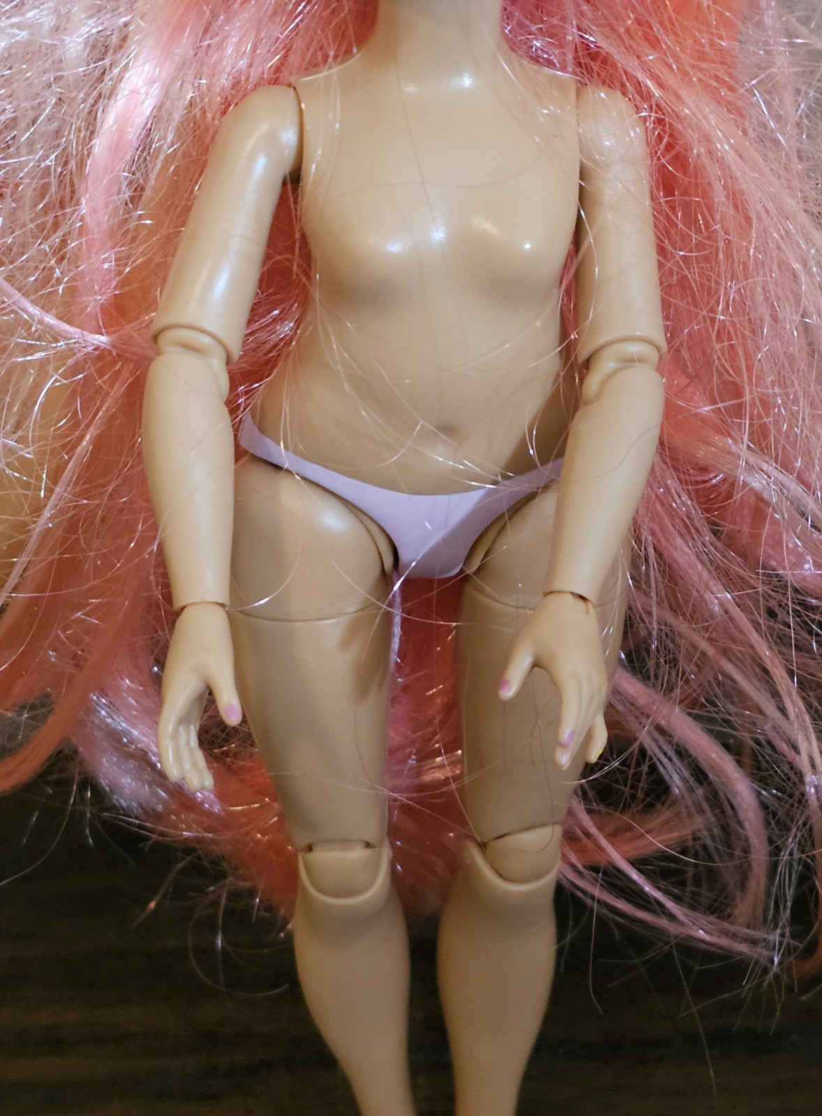 Rainbow High Pacific Coast Simone Summers Doll Peach Pink Hair Nude No Outfit