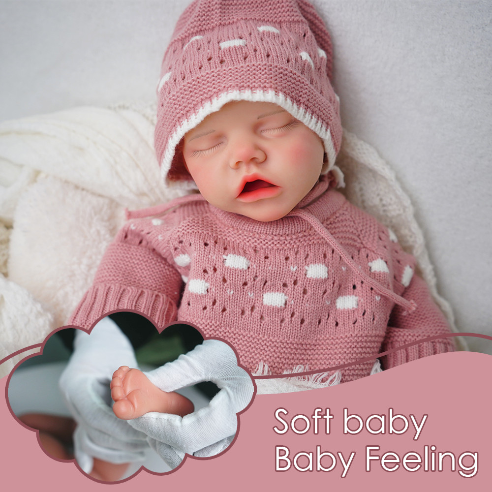 17.71” solid silicone doll silicone reborn doll silicone girl doll toys gifts