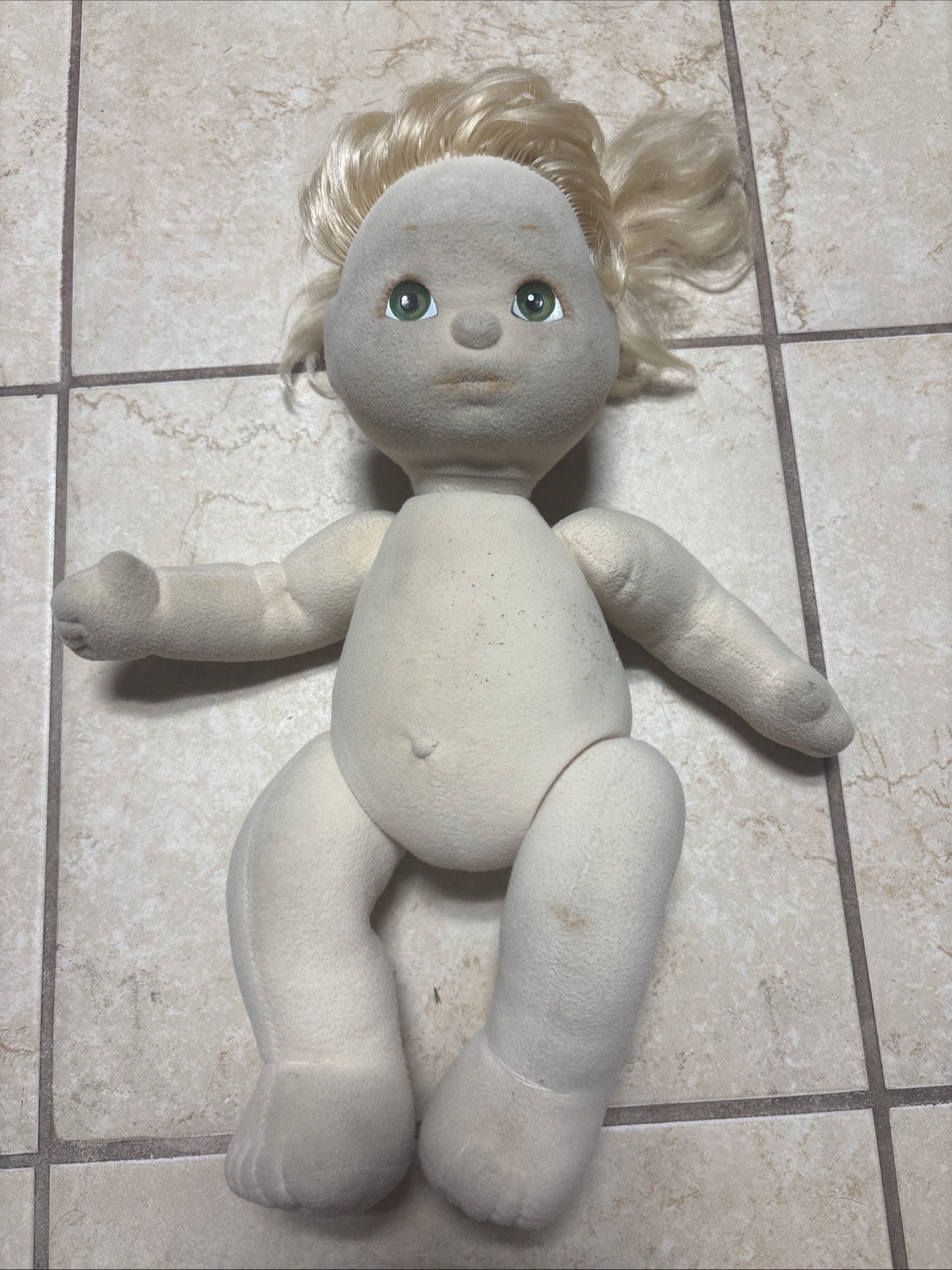 Vtg 1985 Mattel My Child Girl Doll Blonde Hair Green Eyes NO Clothes -READ