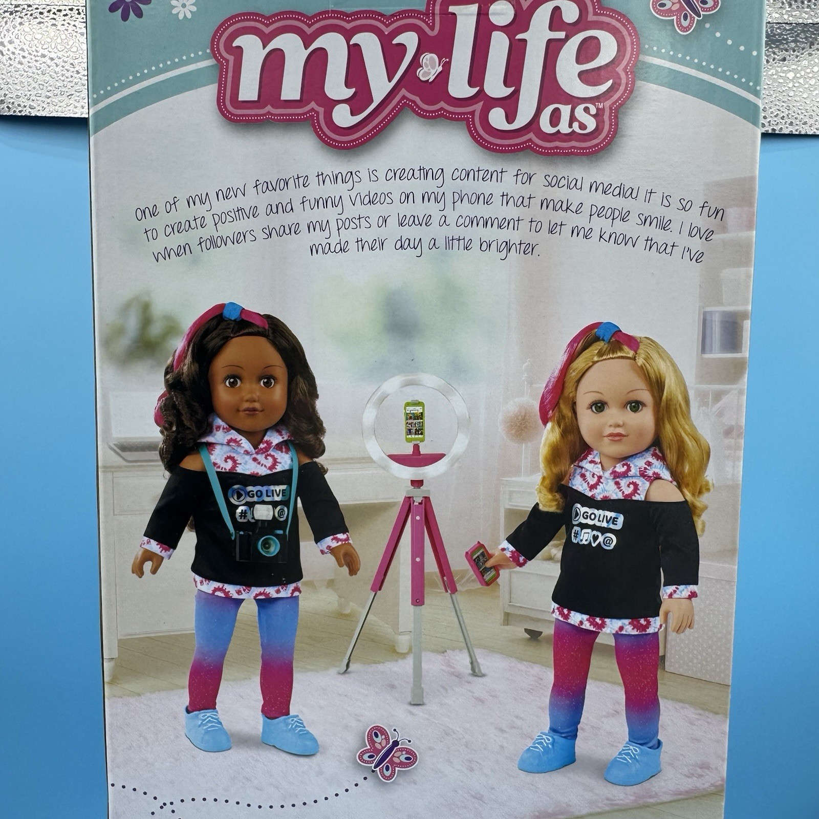 My Life As Poseable Content Creator Vlogger 18″ Doll, Dark Brunette Hair NEW ?