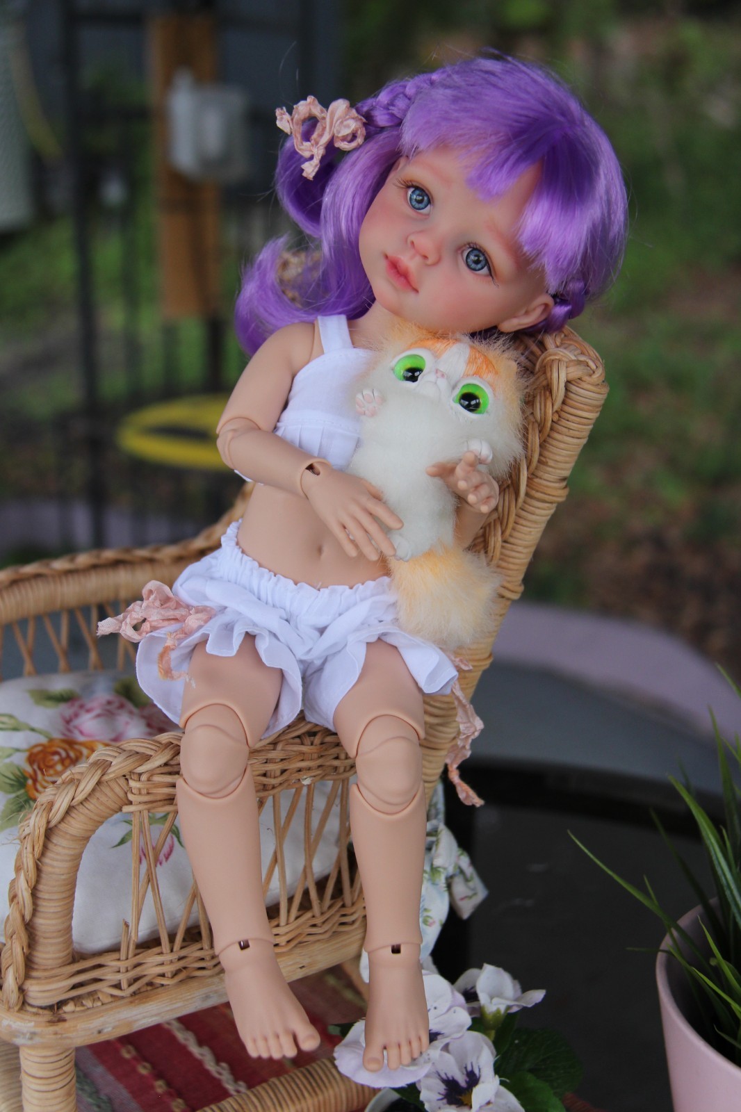 OOAK Paola Reina Doll LILU by iCukla 13″/32cm Lilac Hair Articulated Resin Body