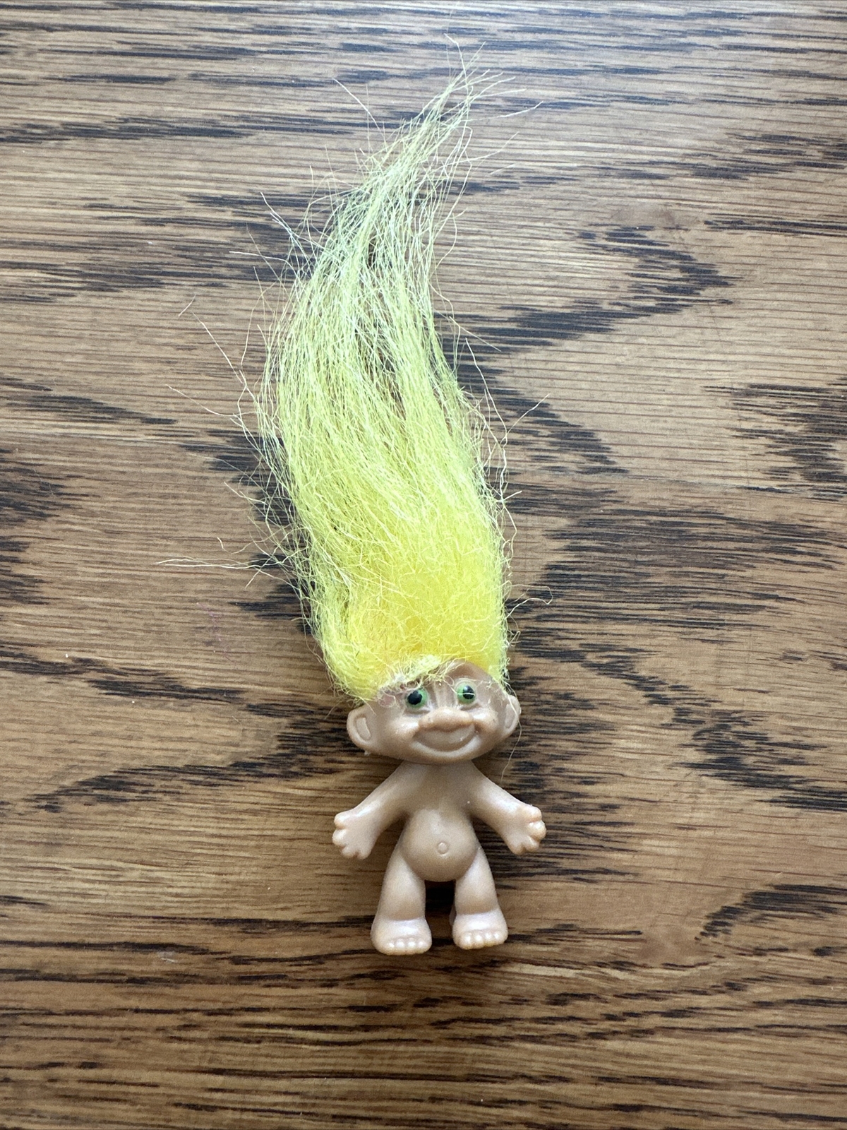 Vintage Miniature Troll Pencil Topper Yellow Hair Russ Doll