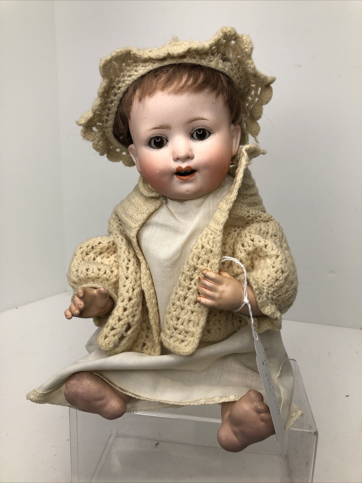 14” Antique Germany Bisque Doll Heubach Kopplesdorf 300 3/0 Compo Baby Body SF2