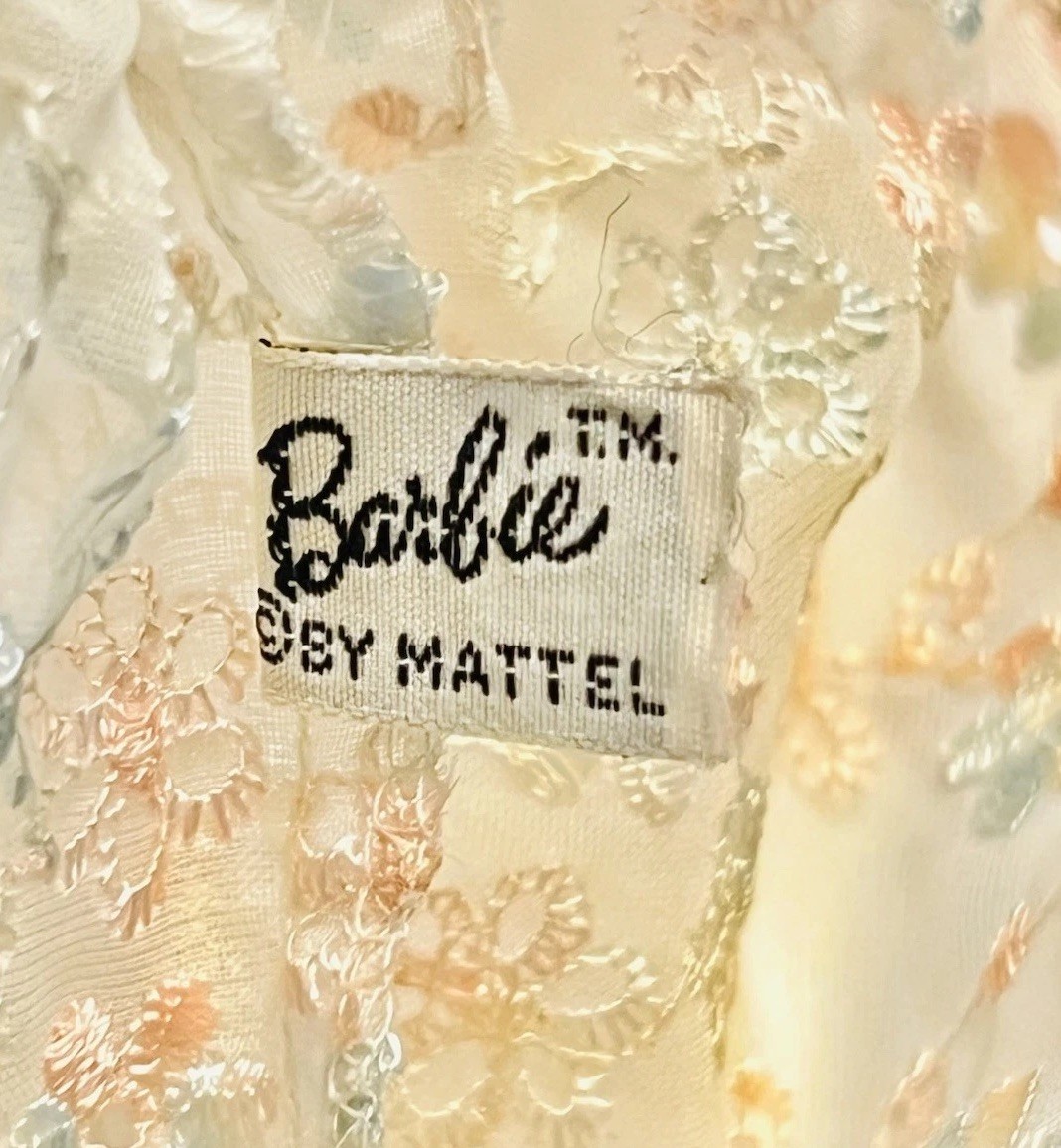Vintage 1959 Ponytail Barbie TM Floral Petticoat Fashion 921 Mattel