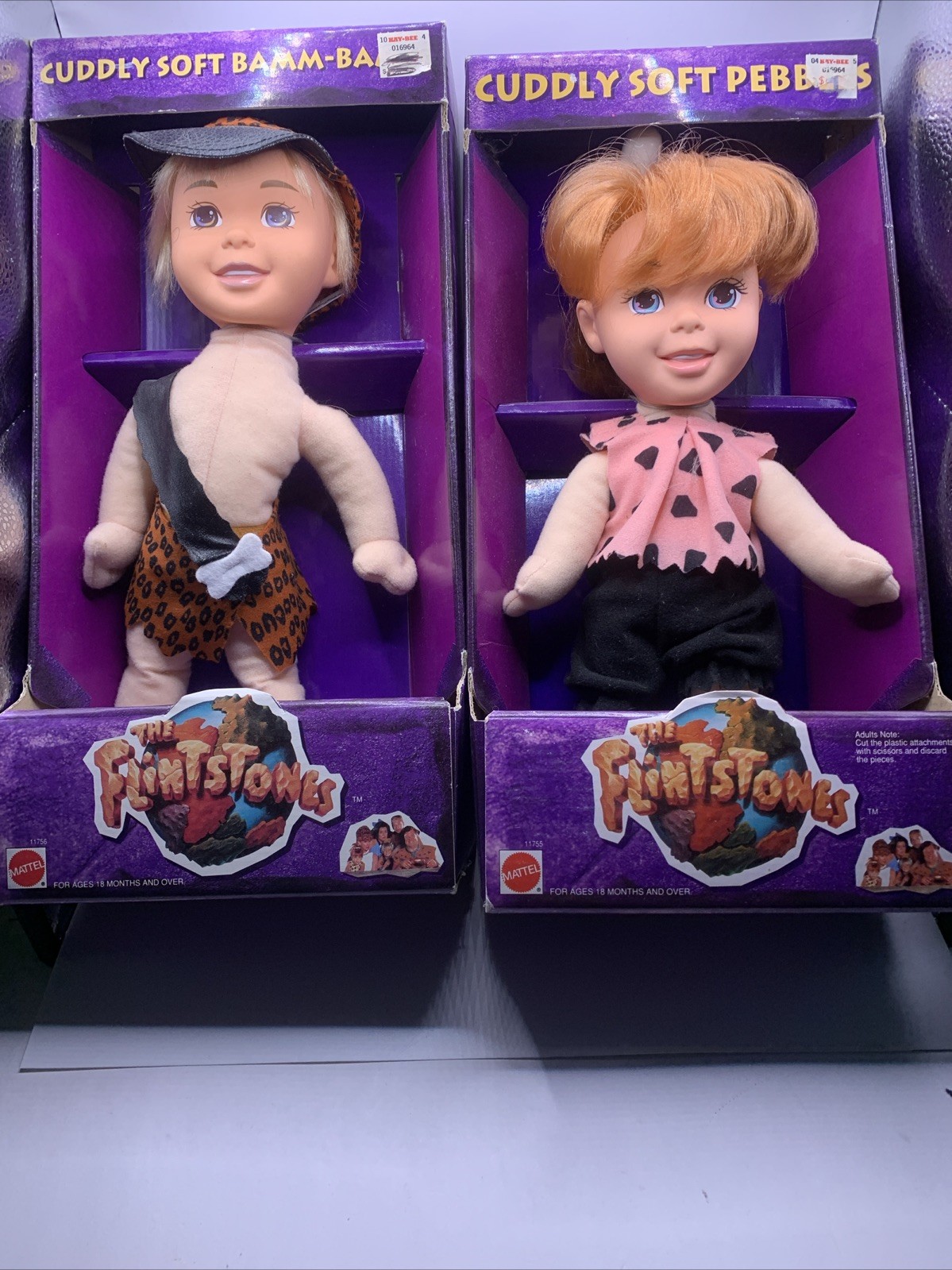Bamm Bamm And Pebbles Dolls From The 1993 Flintstones Movie 12” In Box