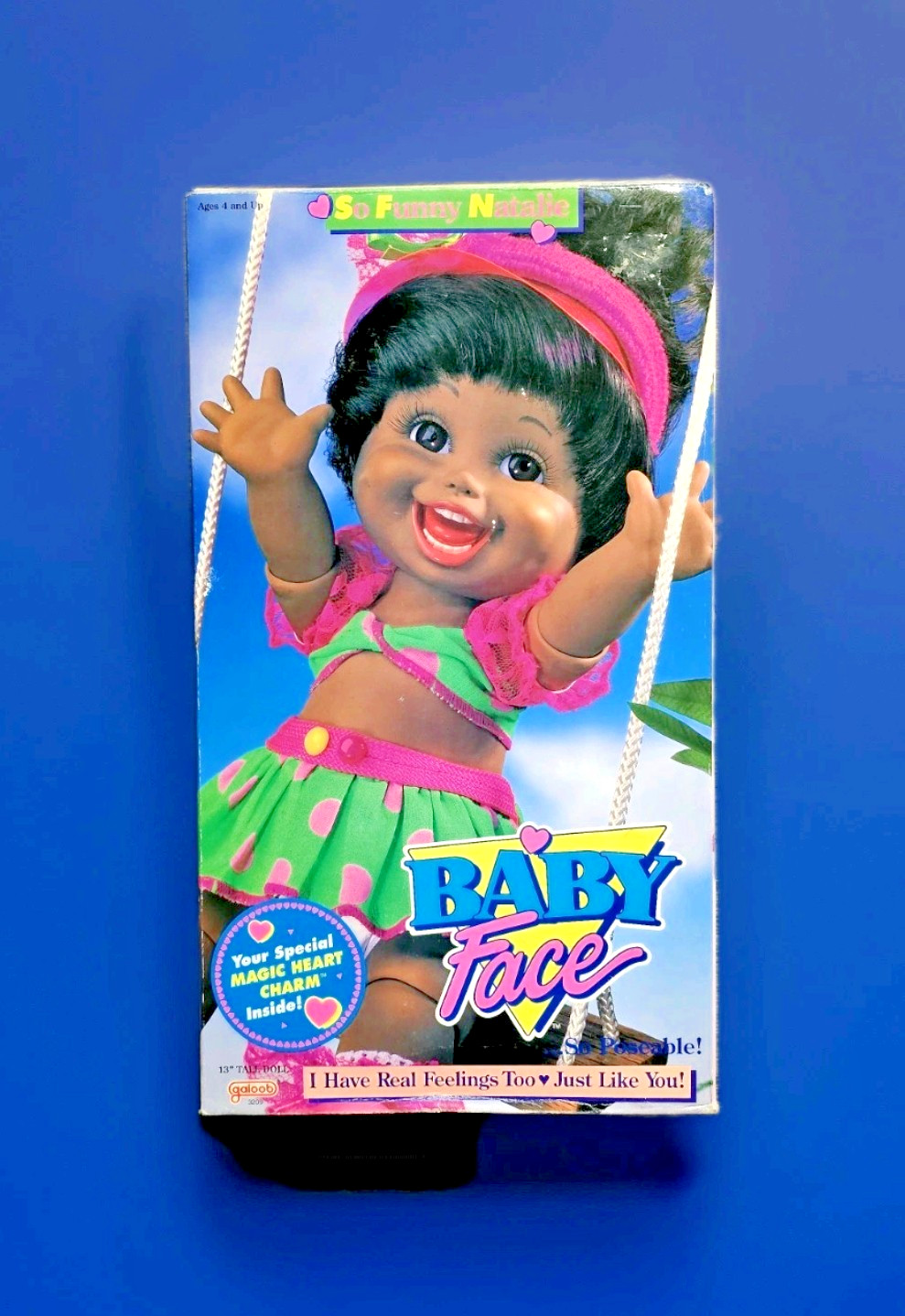 #5 SO FUNNY NATALIE ? BABY FACE DOLL Galoob African American AA BLACK Box