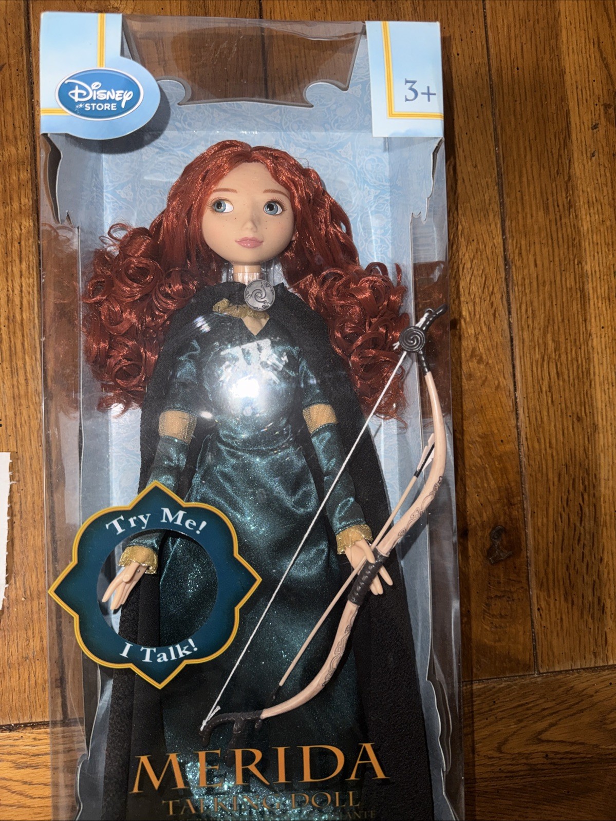 Genuine Disney Store 17″ Merida Talking Doll Pixar Brave *See Description **