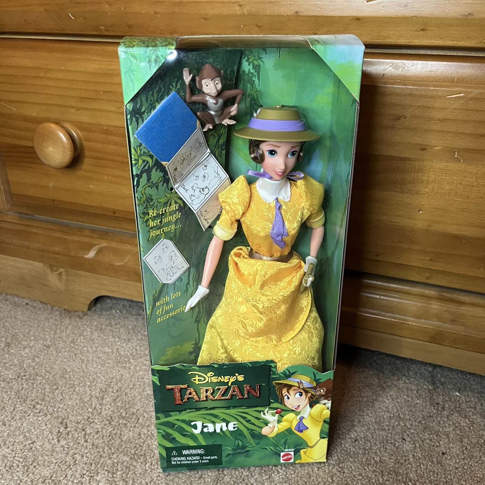 1999 Mattel Disney’s Tarzan “Jane Porter” Doll – 22345 – New In Box – NRFB