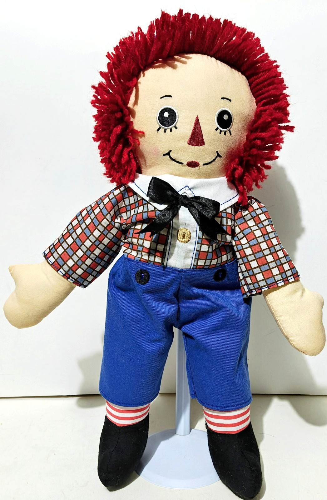 Raggedy Andy – 16″ Rag Doll – Embroidered Face Features. – Heart on Chest