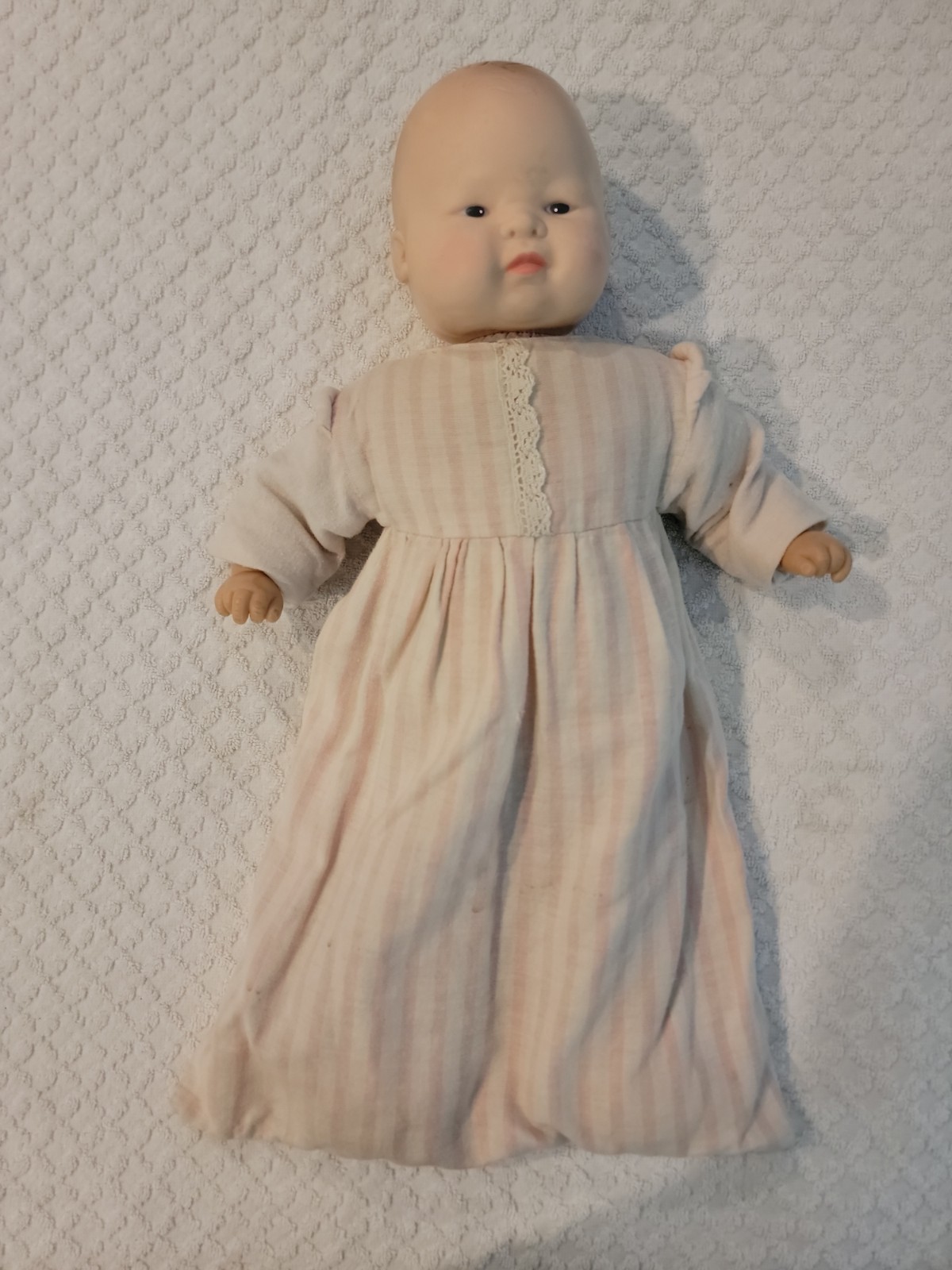Vintage fabric and plastic Eugine Doll Co doll,#61850,18 inches,made in Taiwan