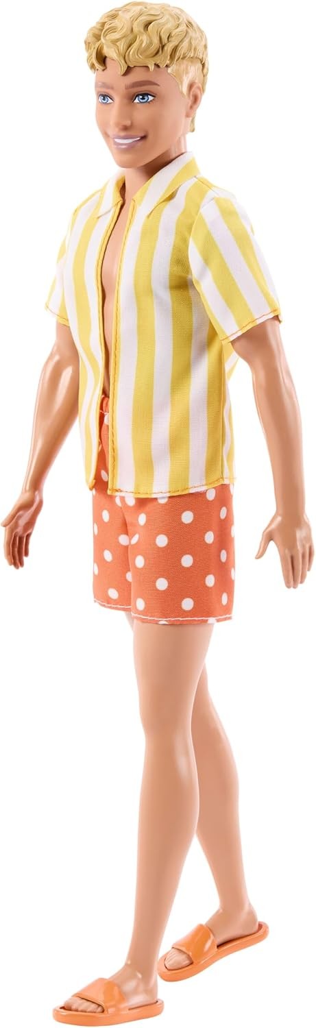 BARBIE Style Fashionistas Ken Doll 252 Blonde Mullet Orange Yellow Shirt JJN66