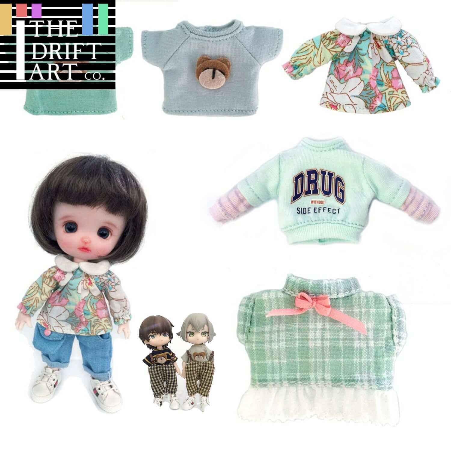 Clothes – Bear Long Sleeve Shirt For 1:12 BJD doll OB Obitsu 11 Ymy Toy