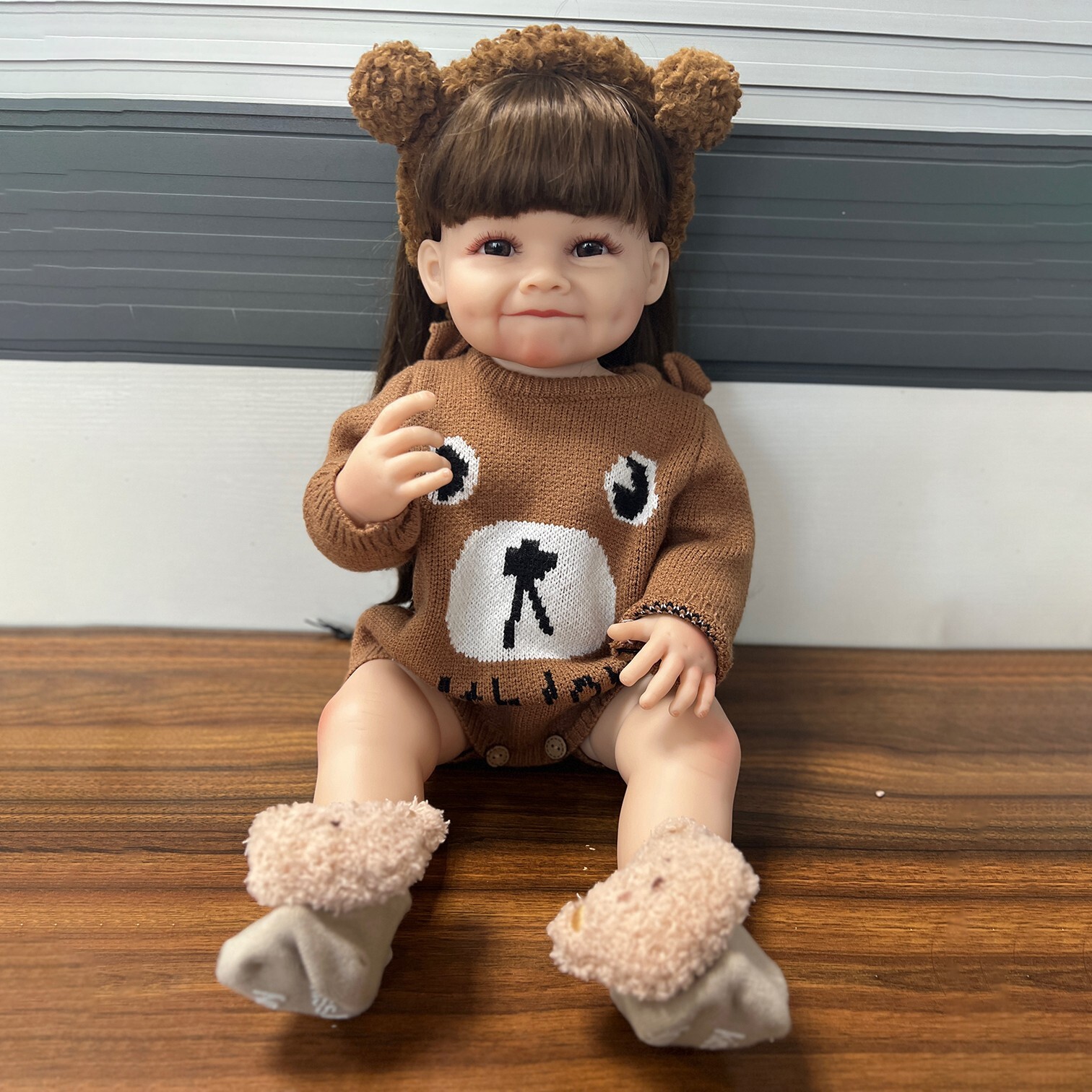 22″ Lifelike Reborn Baby Dolls Handmade Full Body Vinyl Newborn Girl Gifts Toy