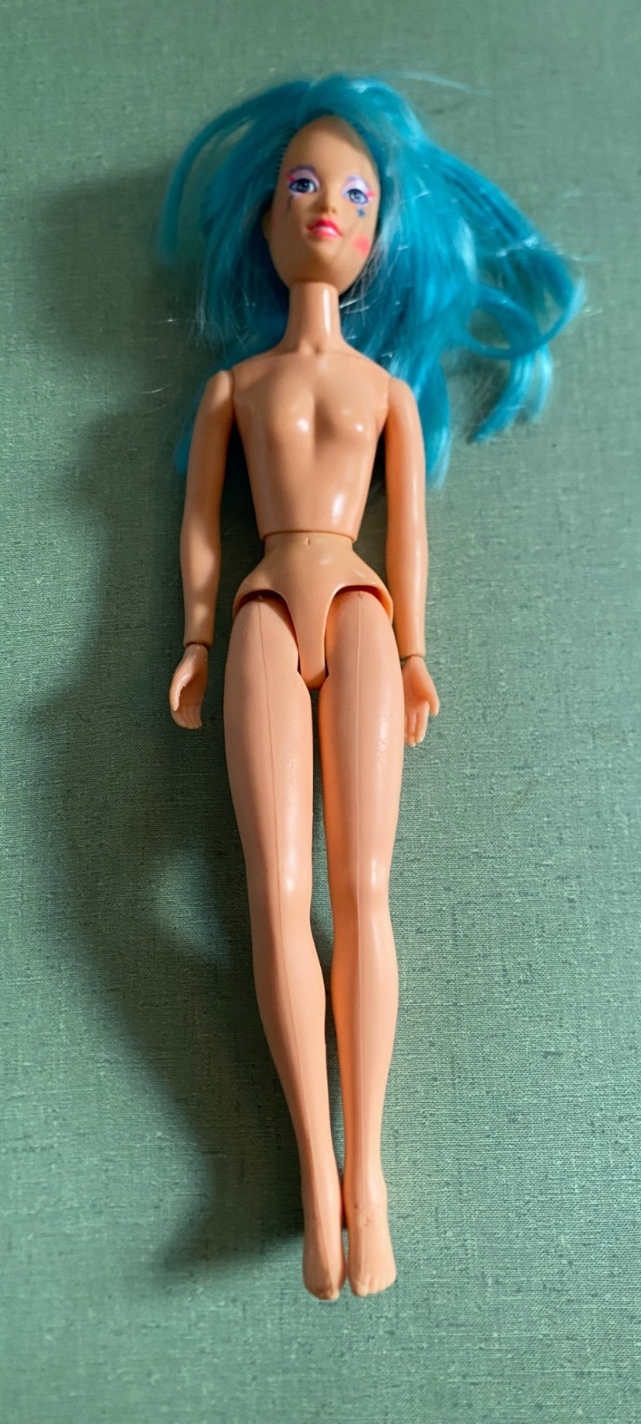 1985 Jem And The Holograms Aja Nude Doll Teal Hair Hasbro US Seller Ships Free