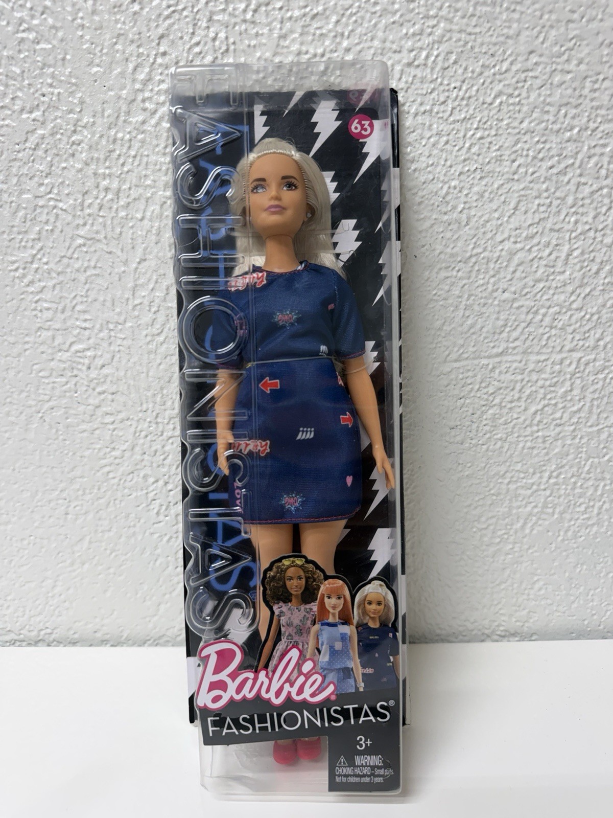 Barbie Fashionistas Platinum Pop #63 Doll Curvy White Hair Malibu DYY93 2016