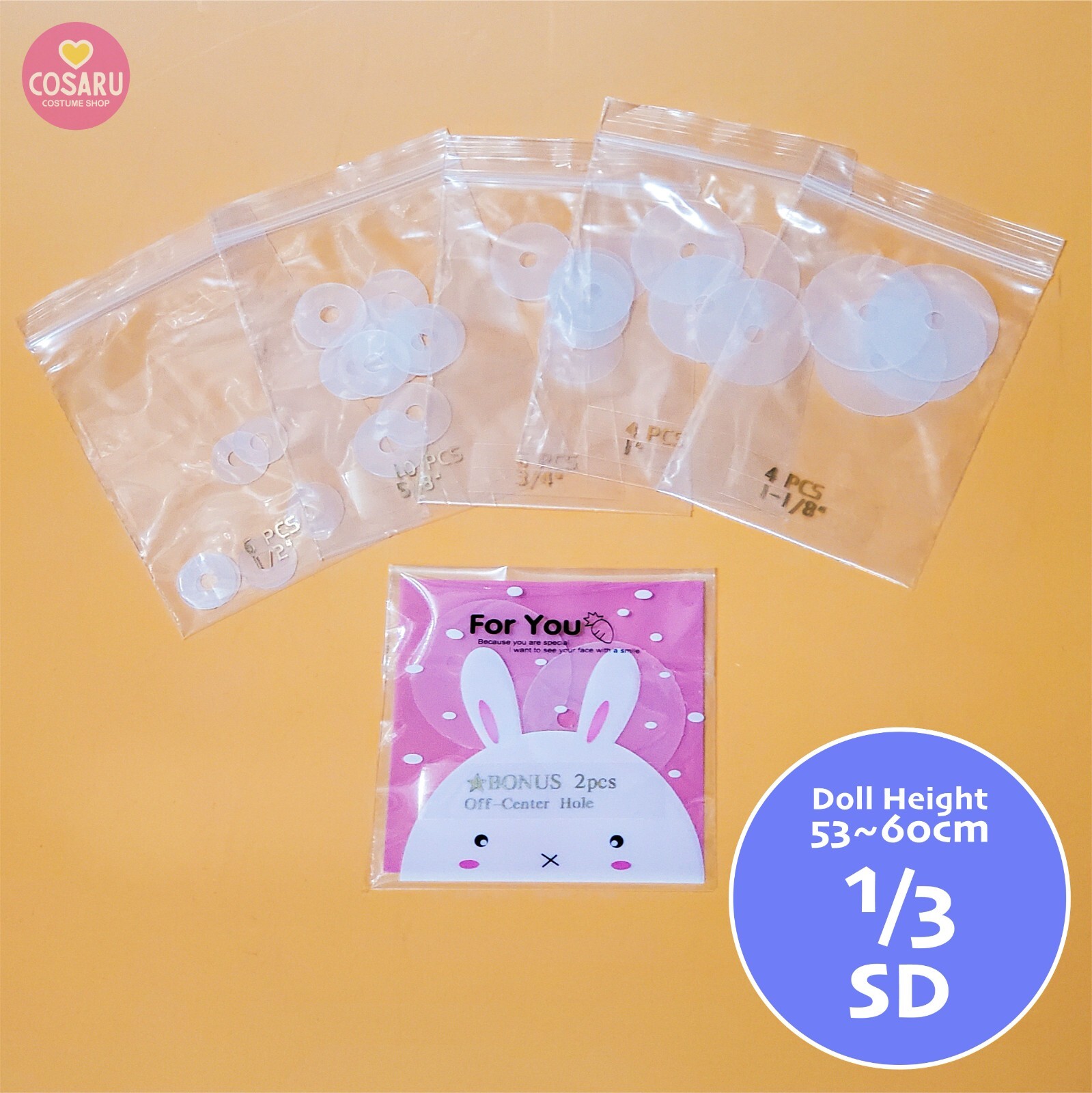 US Seller NEW 1/6YoSD 1/4MSD 1/3SD BJD Doll Joint Care Kips Silicone Disks Kit