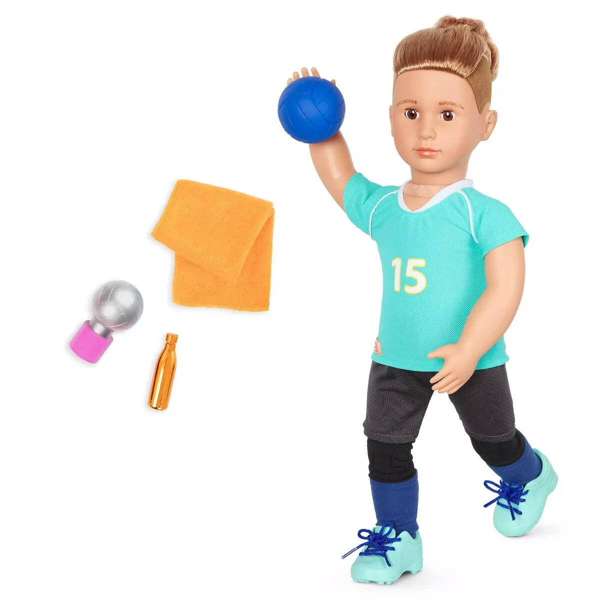 Our Generation Posable 18″ Boy Doll Volleyball Player – Johnny