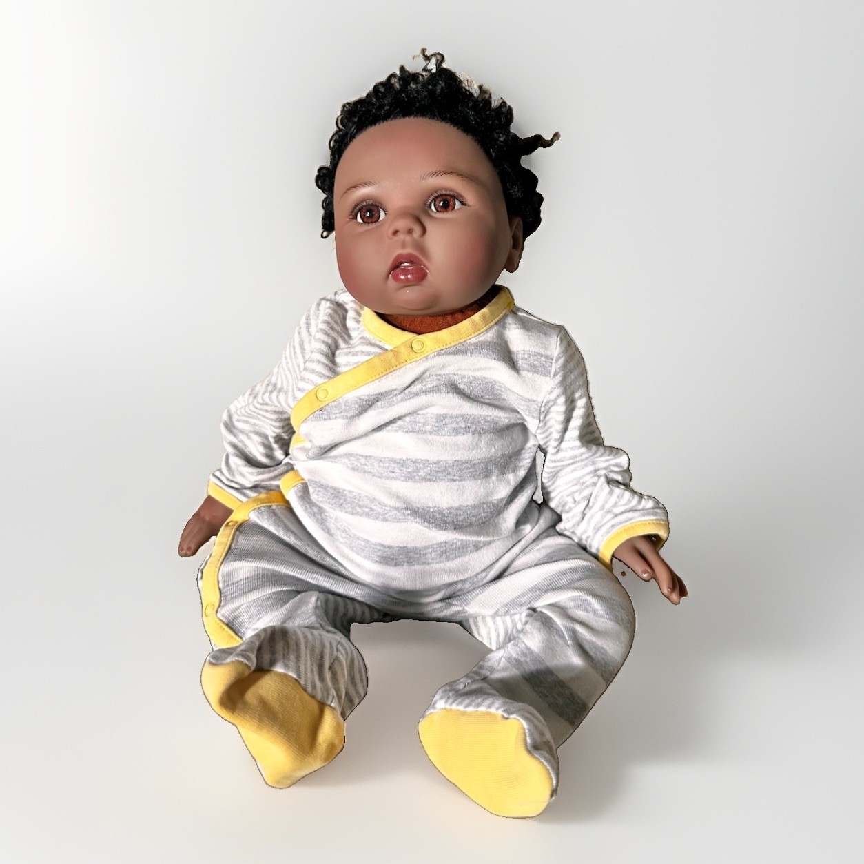 Aori Reborn Baby 18″ Lifelike Newborn Doll Girl / Boy, African American Weighted
