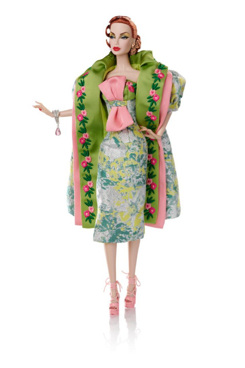 POPULAR FR MONOGRAM DRESS+COAT+BRACELET+Studs+SHOES Complete OUTFIT (no doll)