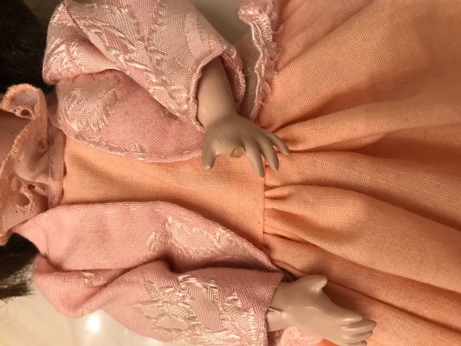 11 1/2″ Bisque socket Head doll Armand Marseille jointed handmade dress Seeley