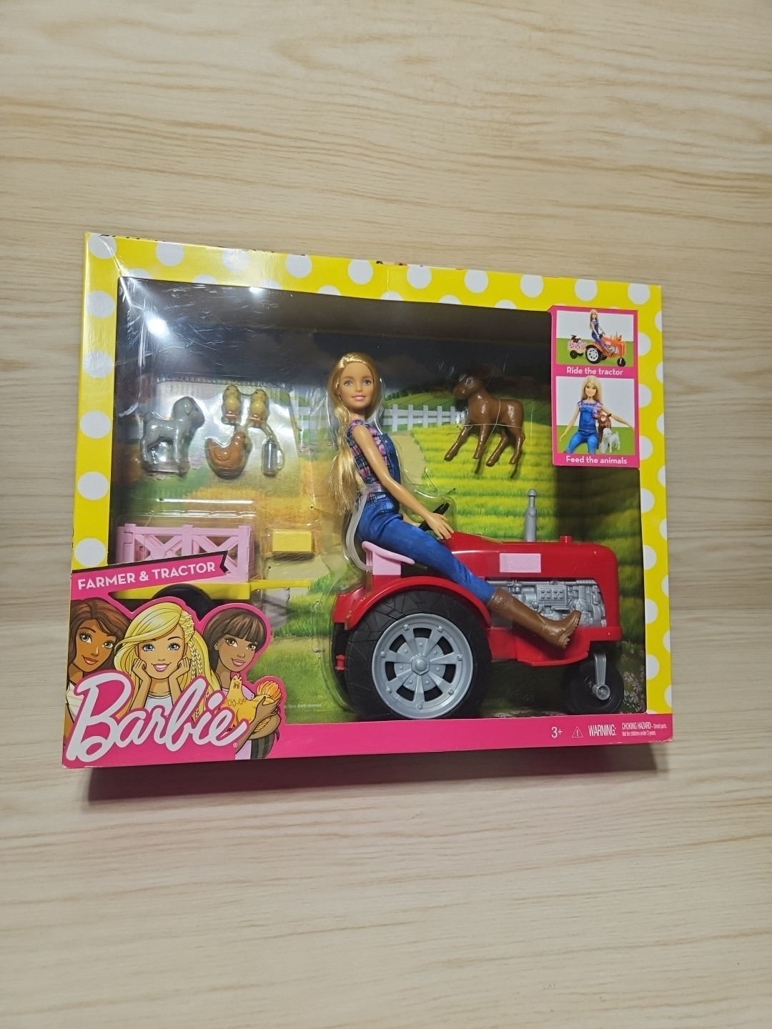 Barbie Career Farmer Doll & Red Tractor Play Set New in Box #D0