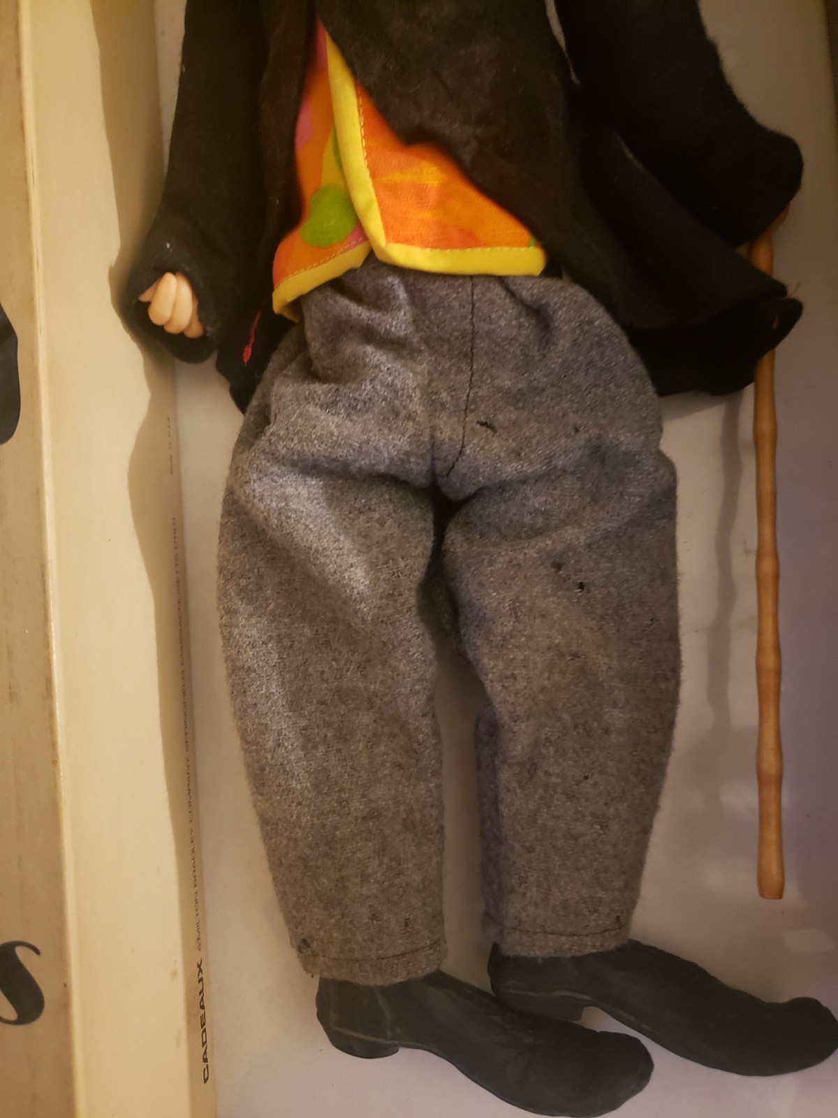 1972 Bubbles Cadeaux Milton Bradley Charlie Chaplin Doll 18″ In Original Box