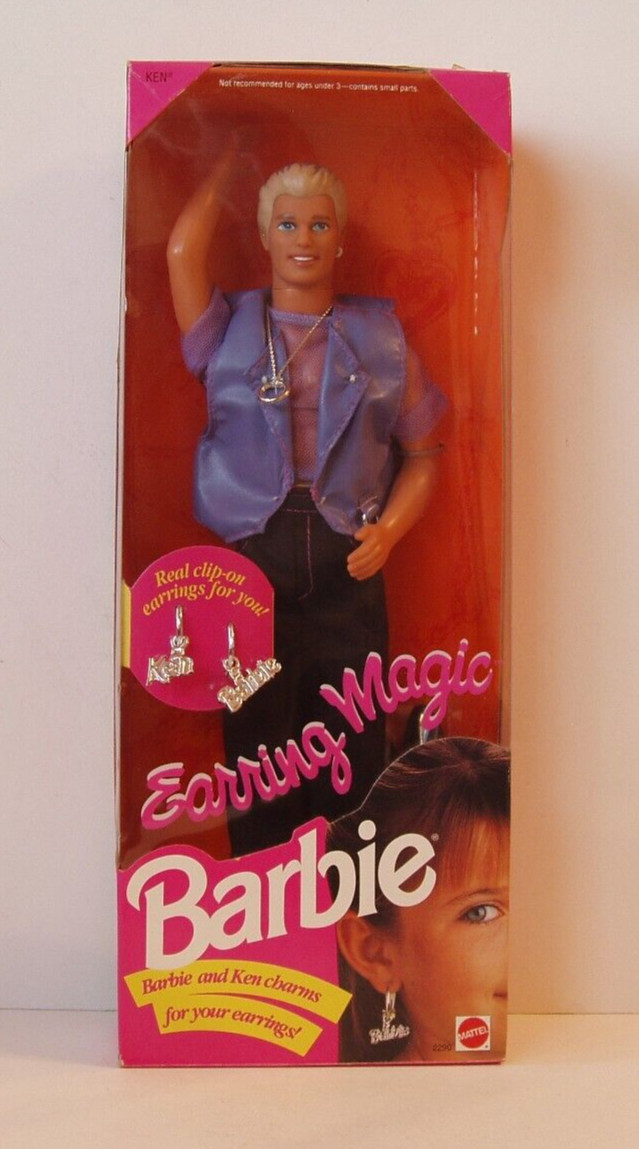 Vintage Ken Doll Earring Magic No. 2290 made in 1992 by Mattel, Inc. in China