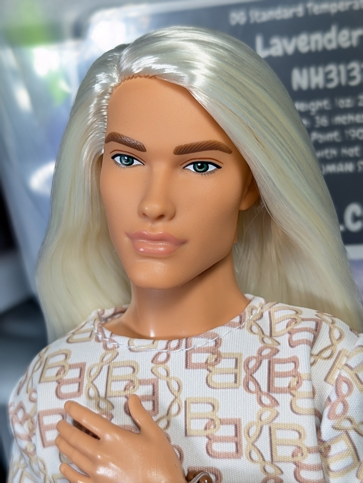 OOAK Reroot Barbie Basics 2026 Model 10 Sean Ken Long Platinum Blonde Nylon Hair